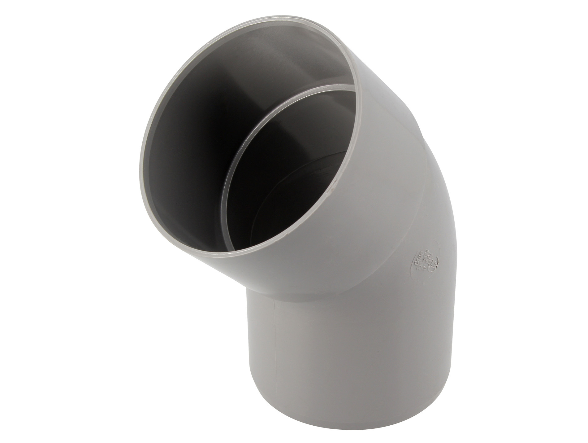 Coude pour évacuation PVC GIRPI Ø100mm 45° Mâle-Femelle