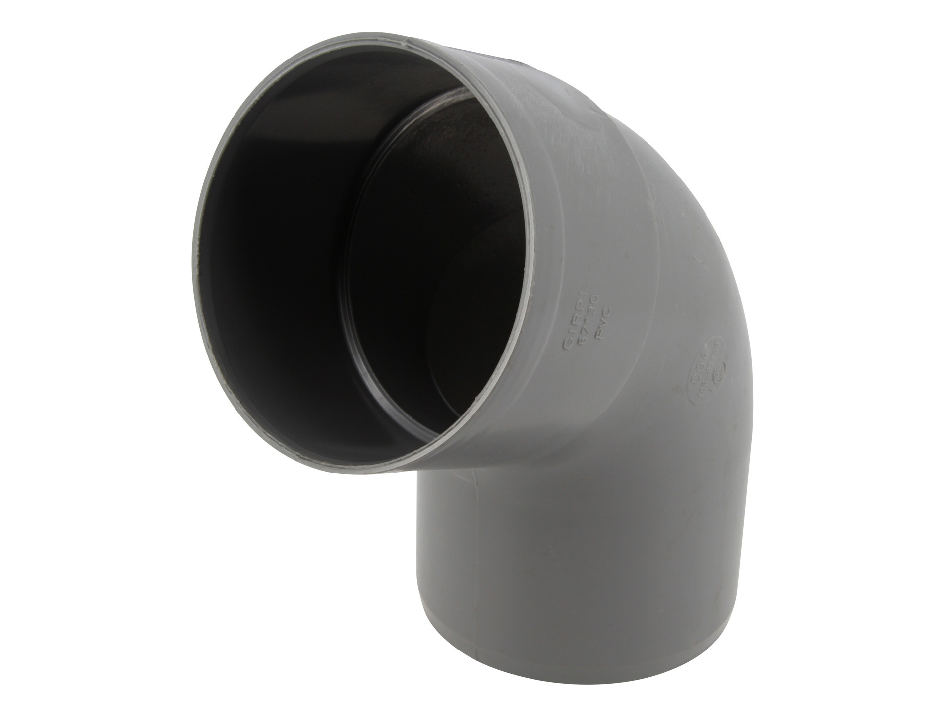 Coude pour évacuation PVC GIRPI Ø100mm 67°30 Mâle-Femelle