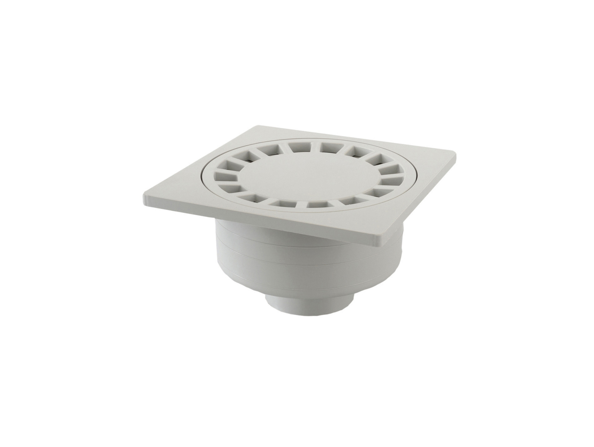 Siphon de cour 200x200 D80 Gris