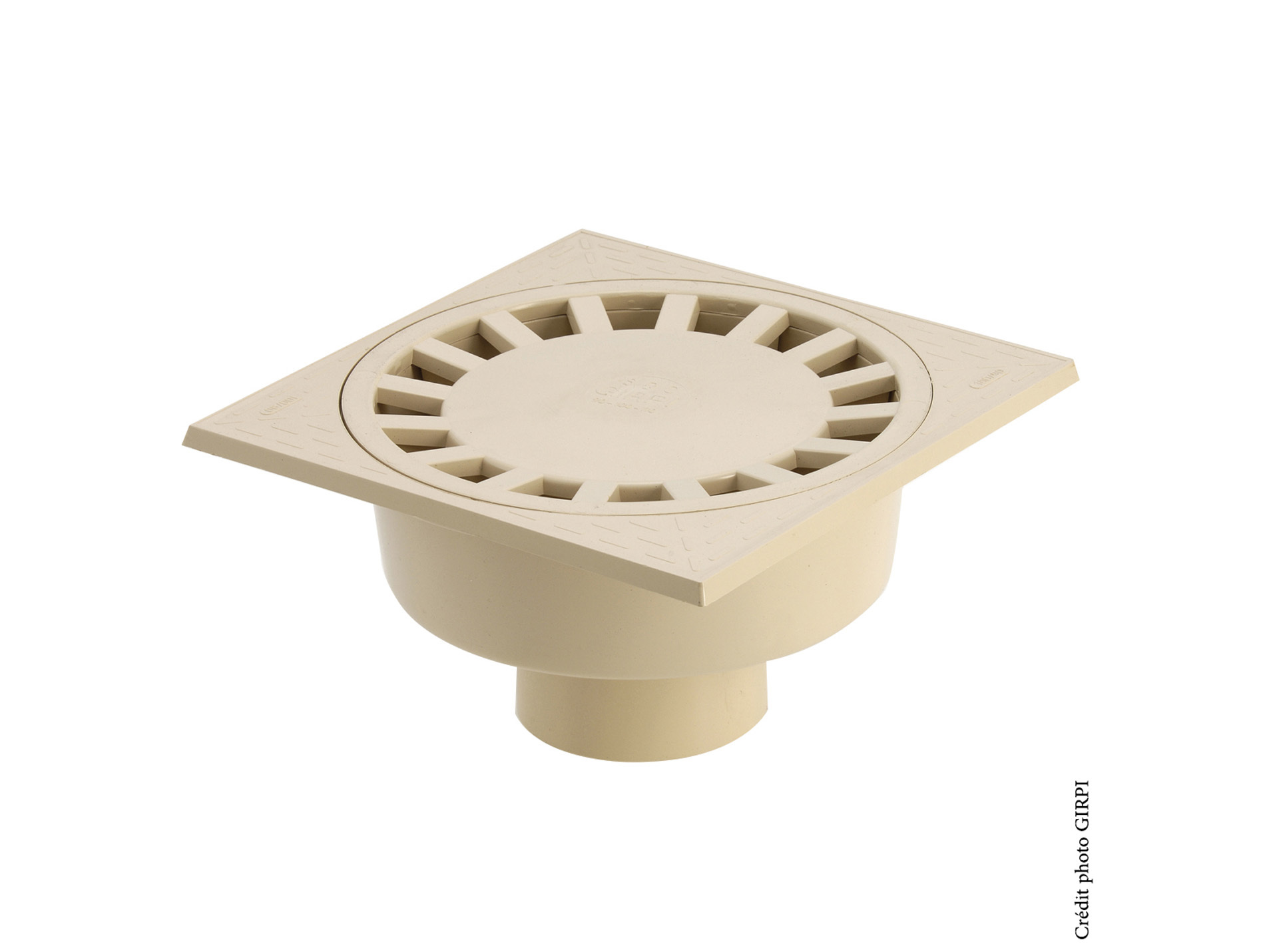 Siphon de cour 200x200 D80 Sable