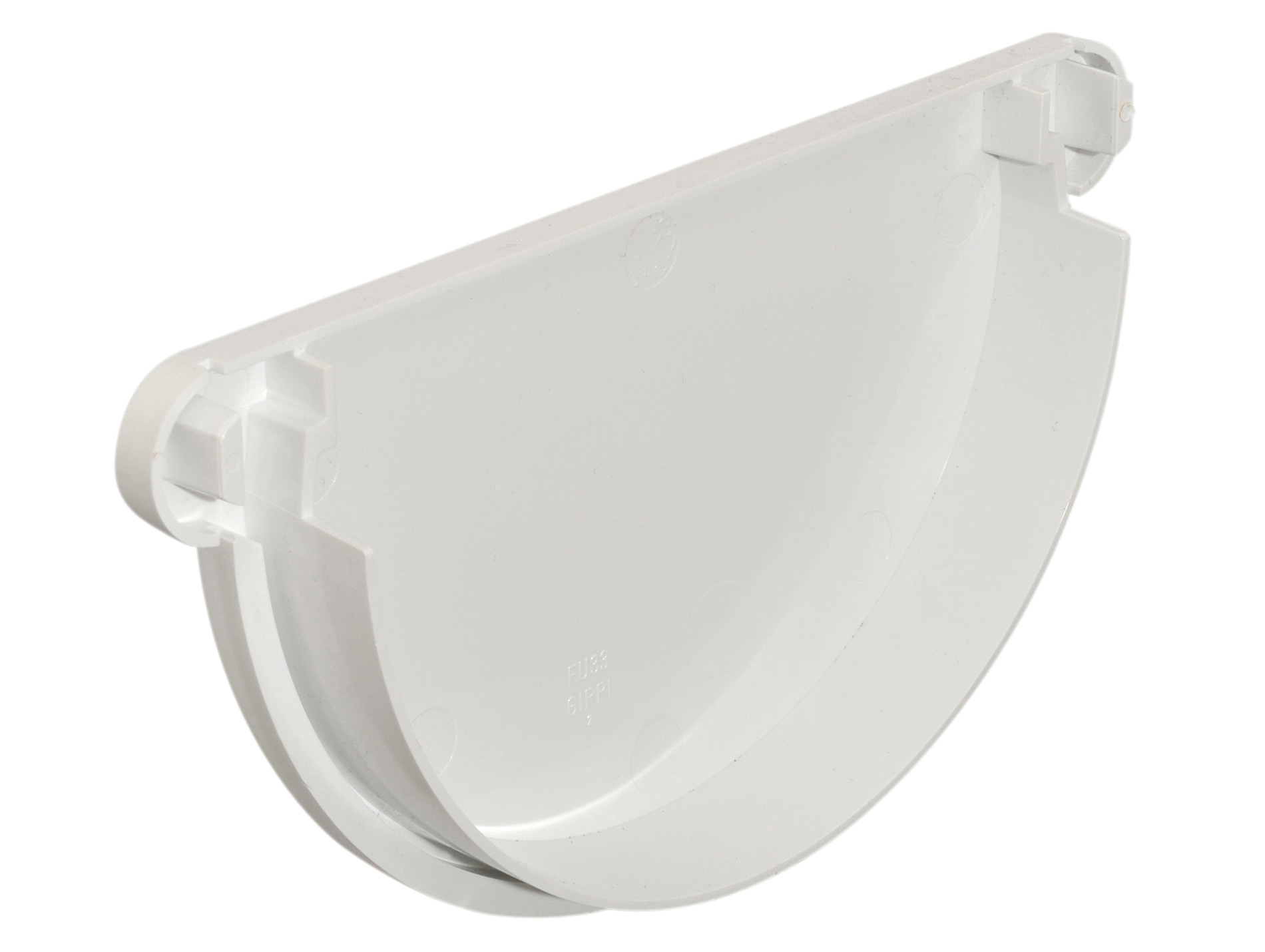 Fond de gouttière unique D33 Blanc