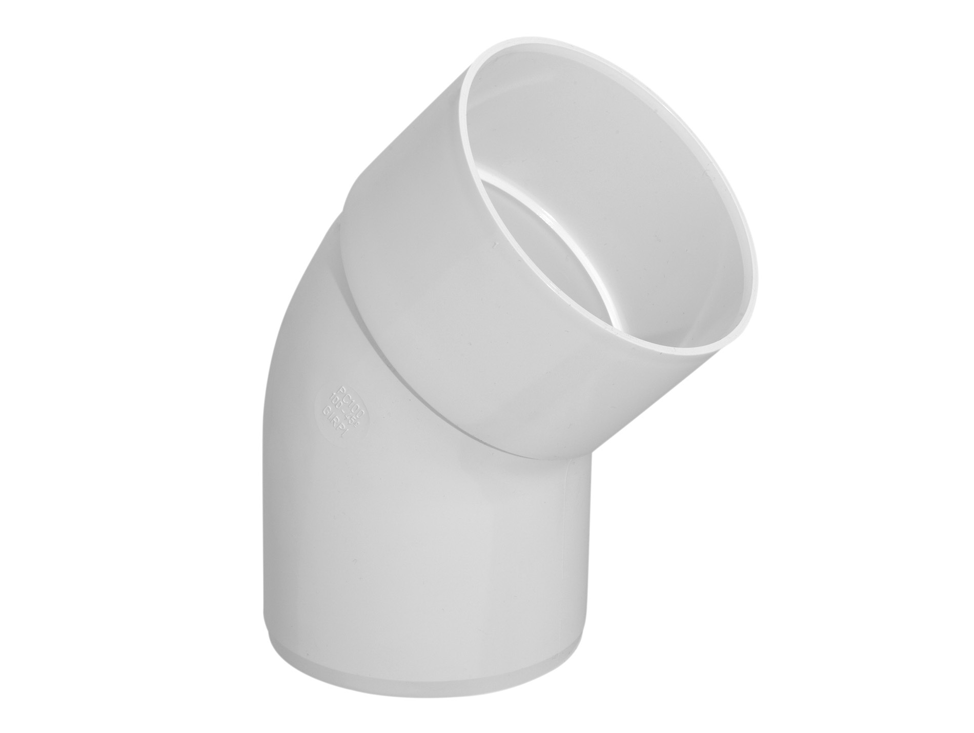 Coude 45° Mâle / Femelle D100 Blanc
