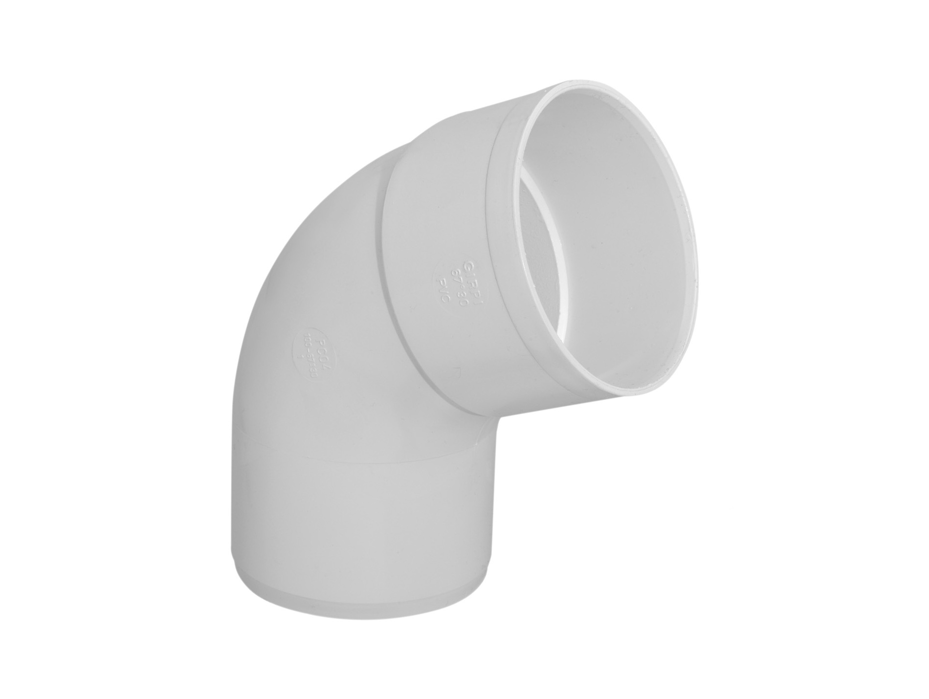 Coude 67°30 Mâle / Femelle D100 Blanc
