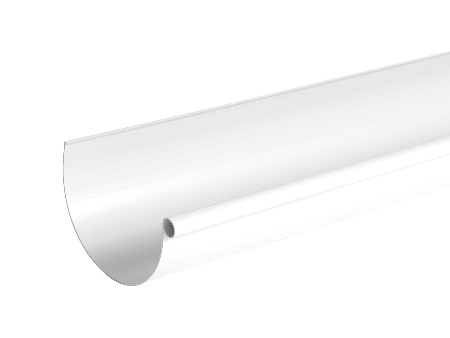 Gouttière PVC demi-ronde 2m D33 Blanc