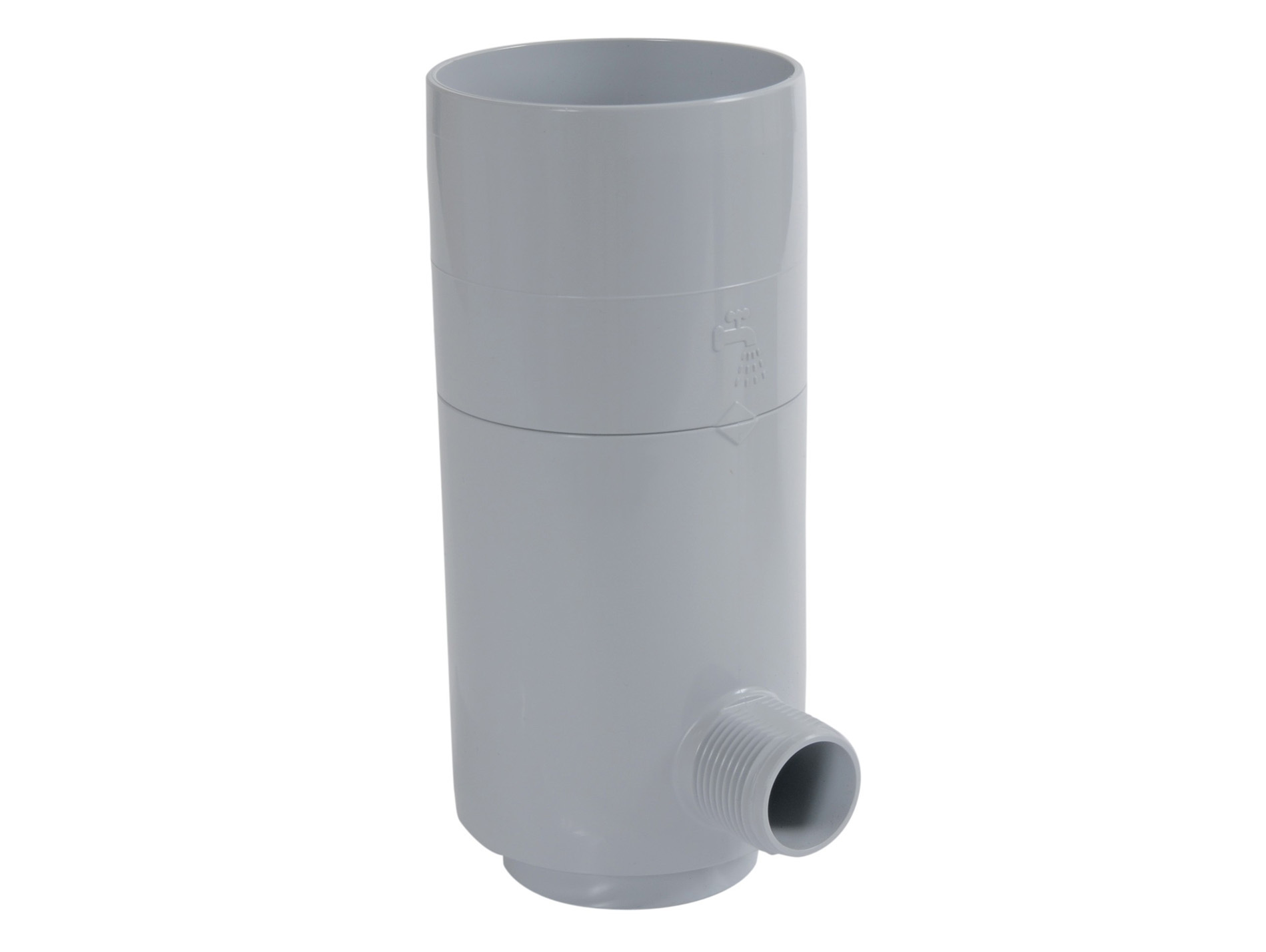 Collecteur d'eau à fermeture D80 Gris