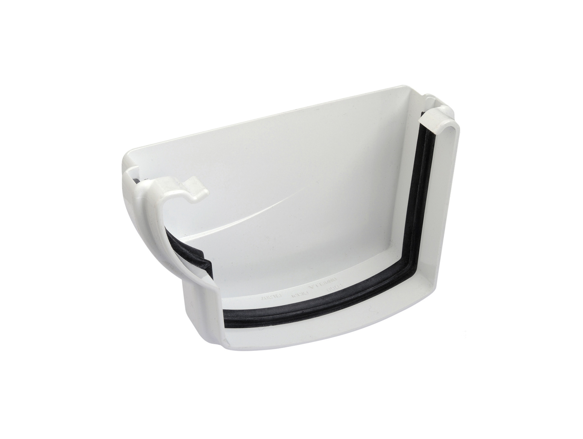 Fond de gouttière gauche à joint Ondella PVC Blanc