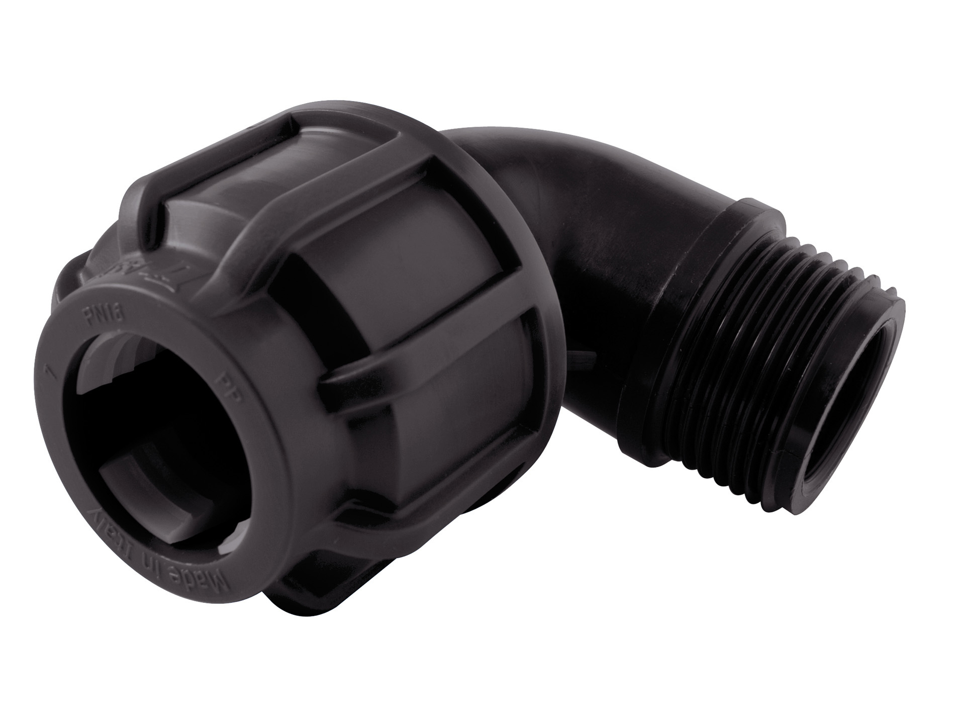 Coude PP PE Mâle Ø32 M26x34