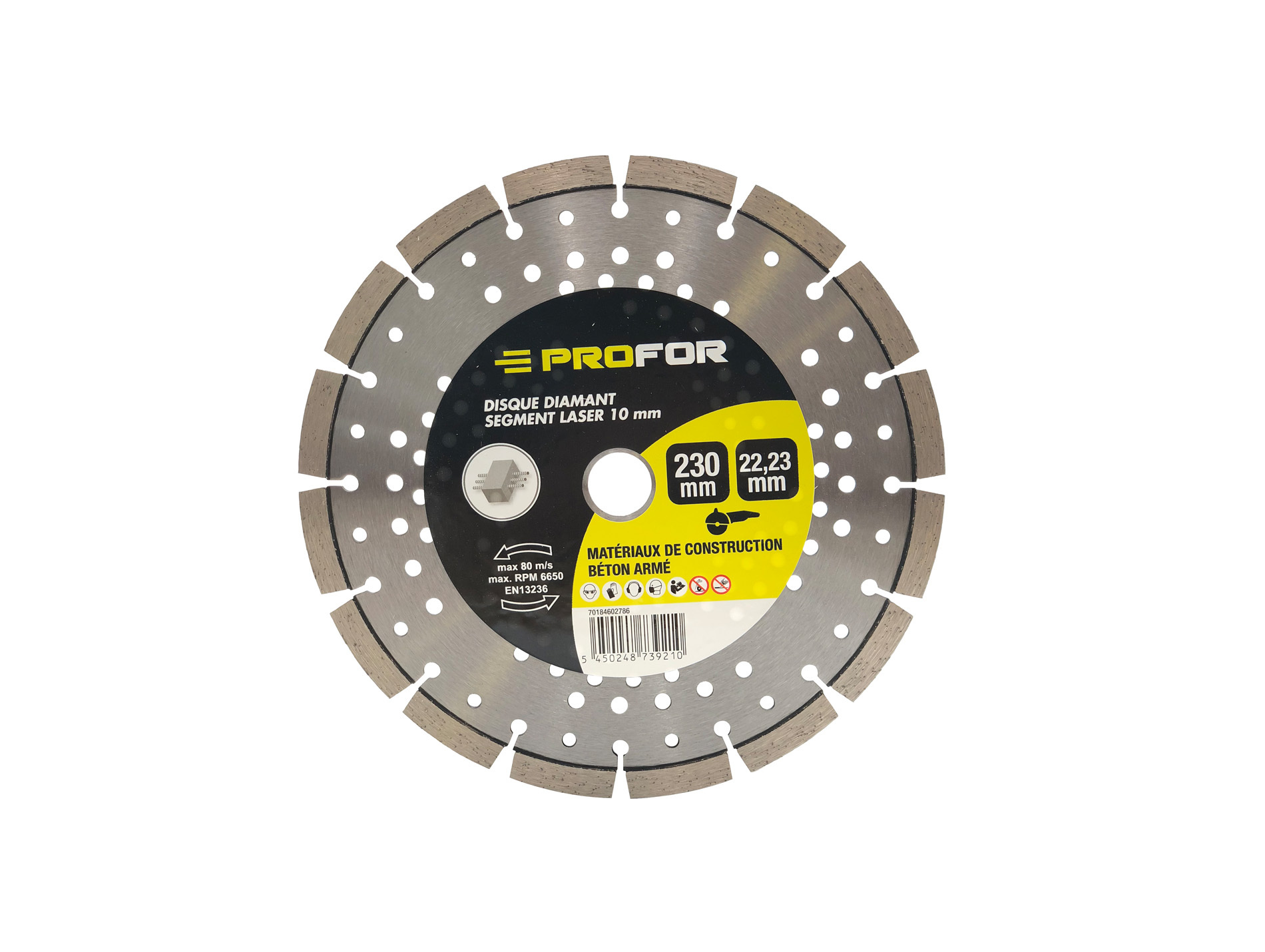 Disque diamant béton armé Ø230 10mm PROFOR
