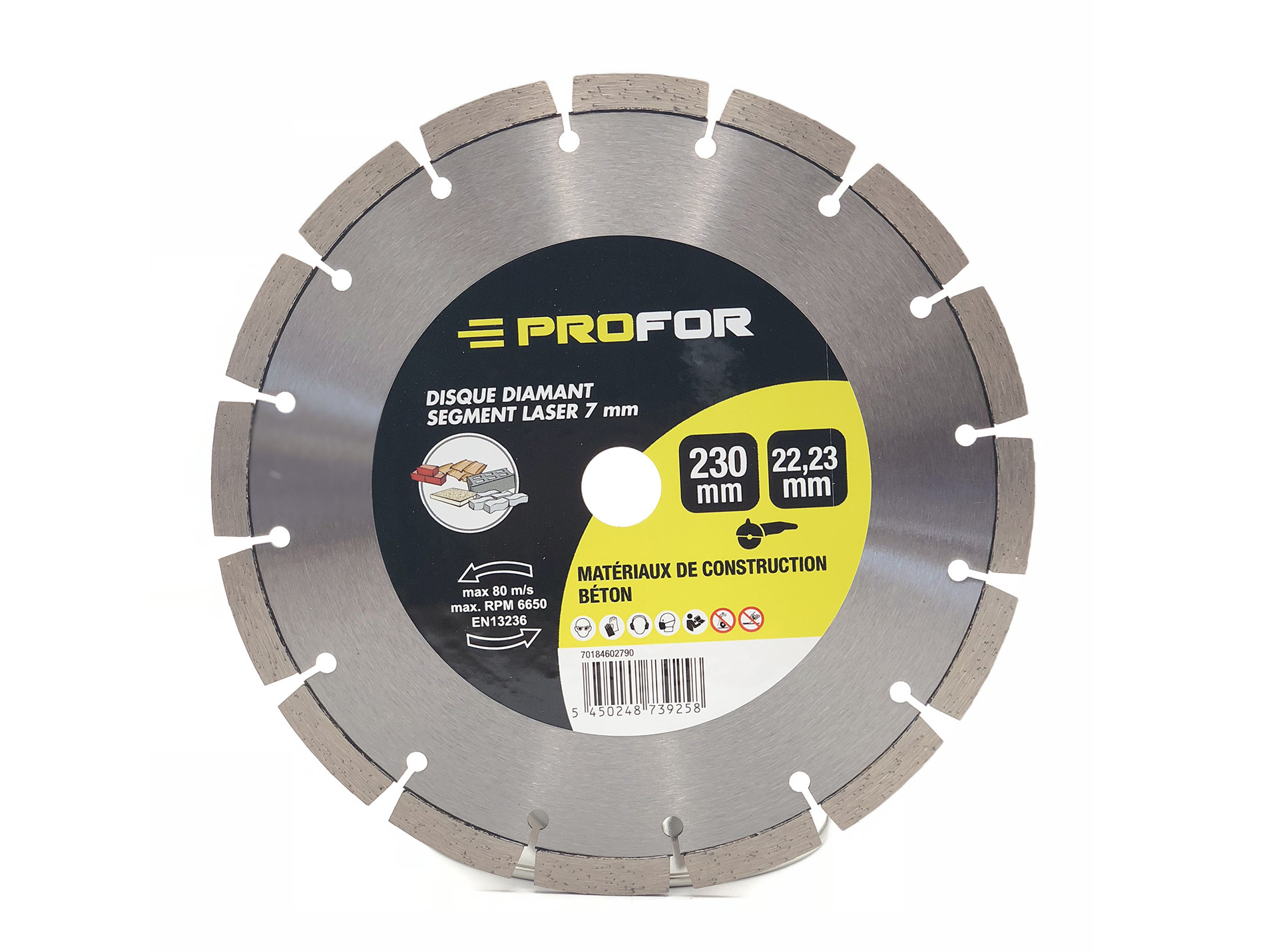 Disque diamant béton Ø230 x 7mm PROFOR