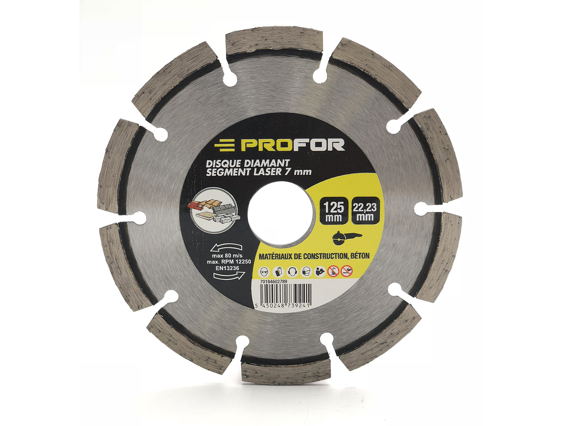 Disque diamant béton Ø125 x 7mm PROFOR