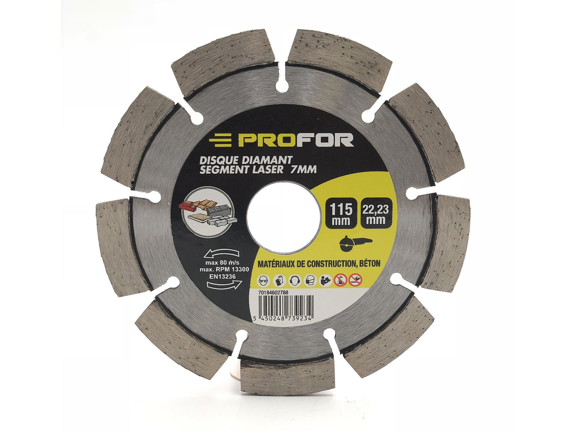 Disque diamant béton Ø115 x 7mm PROFOR