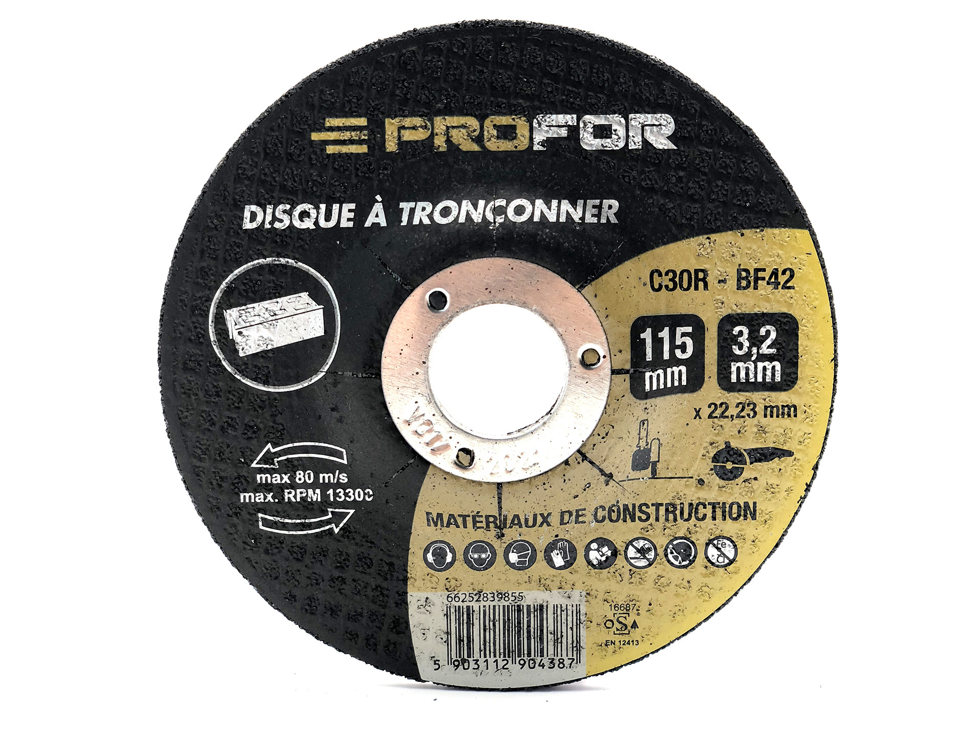 Disque à tronçonner tous matériaux Ø115 PROFOR