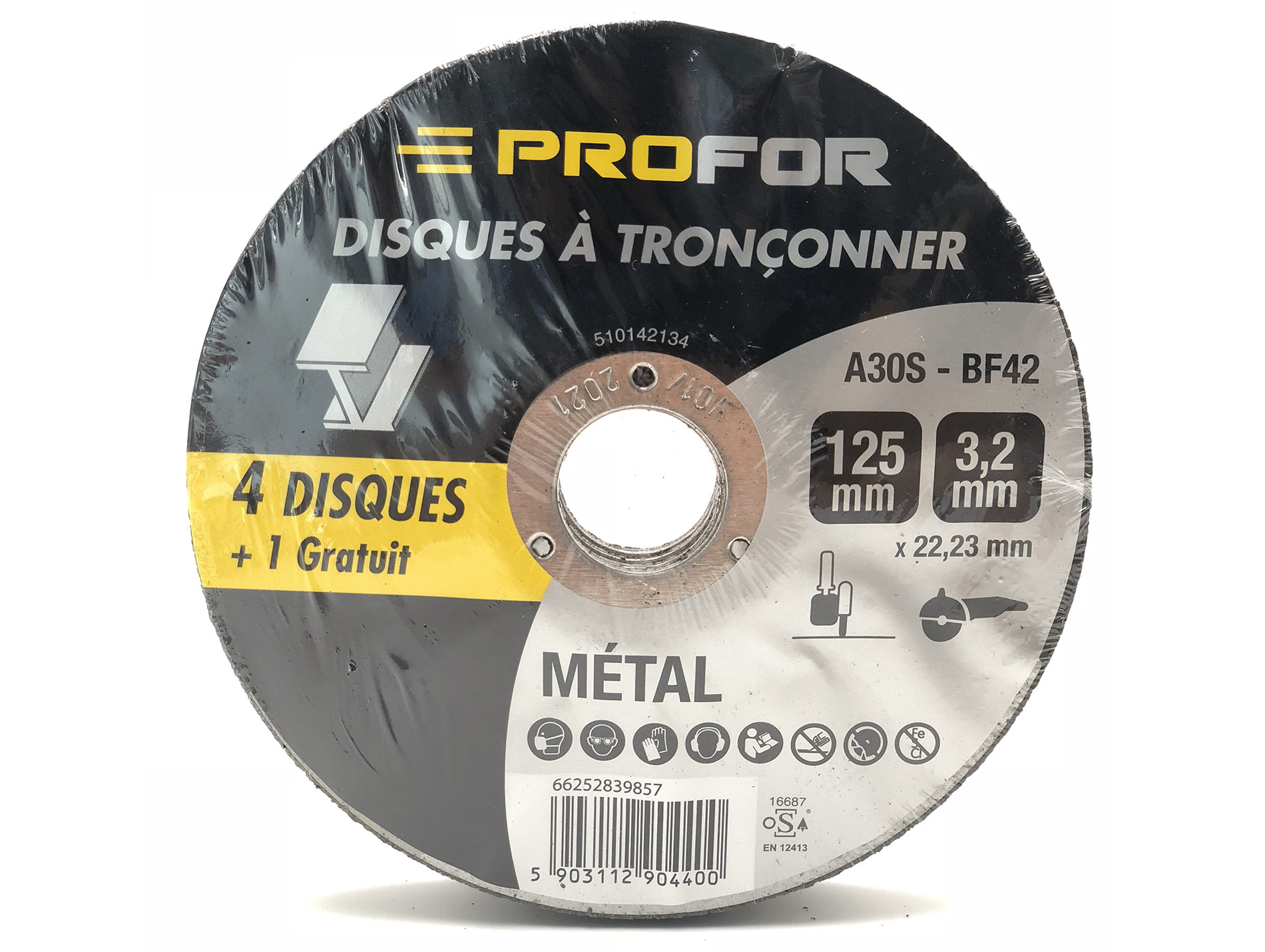 Disques à tronçonner acier Ø125 PROFOR X5