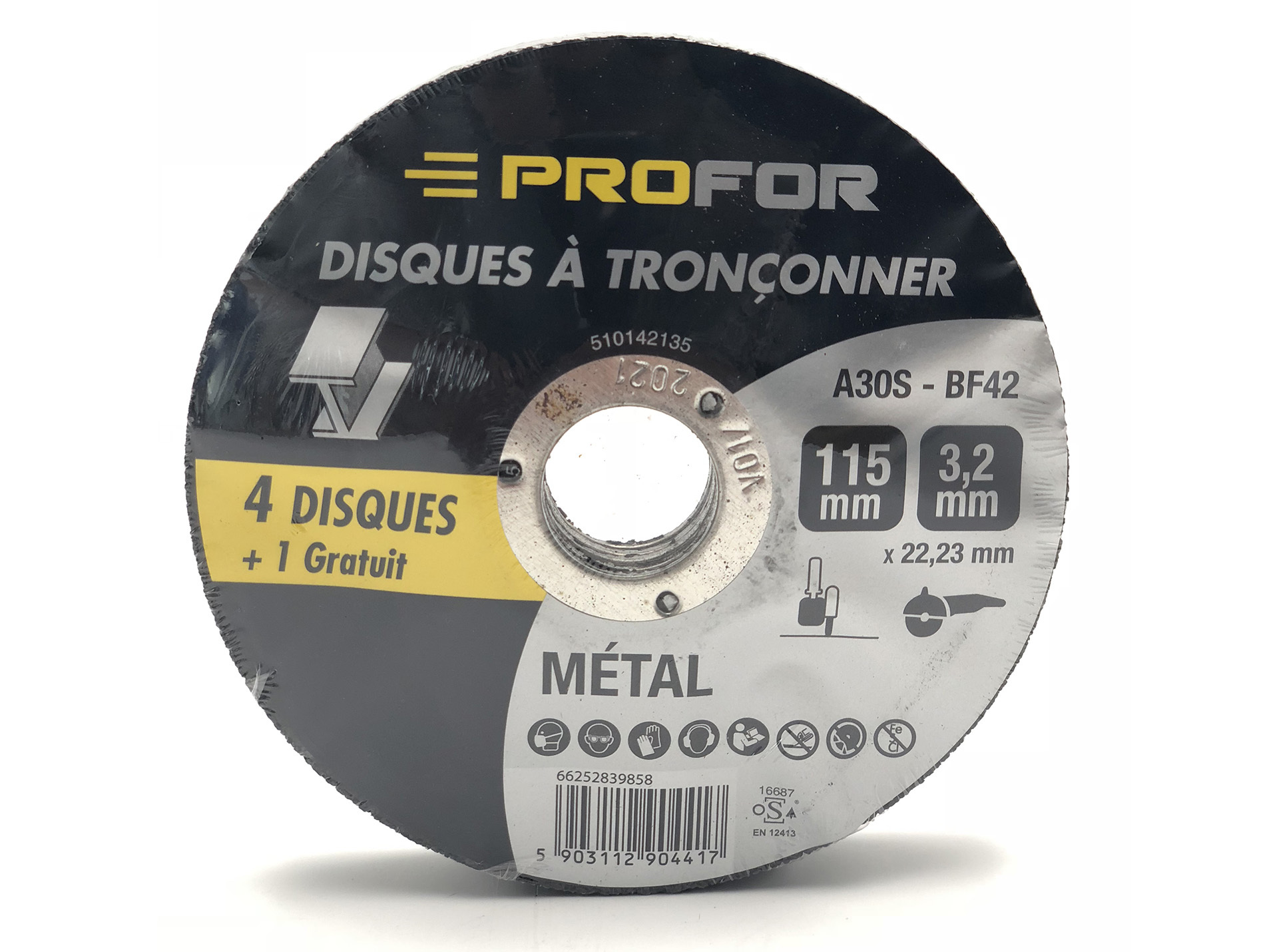 Disques à tronçonner acier Ø115 PROFOR X5