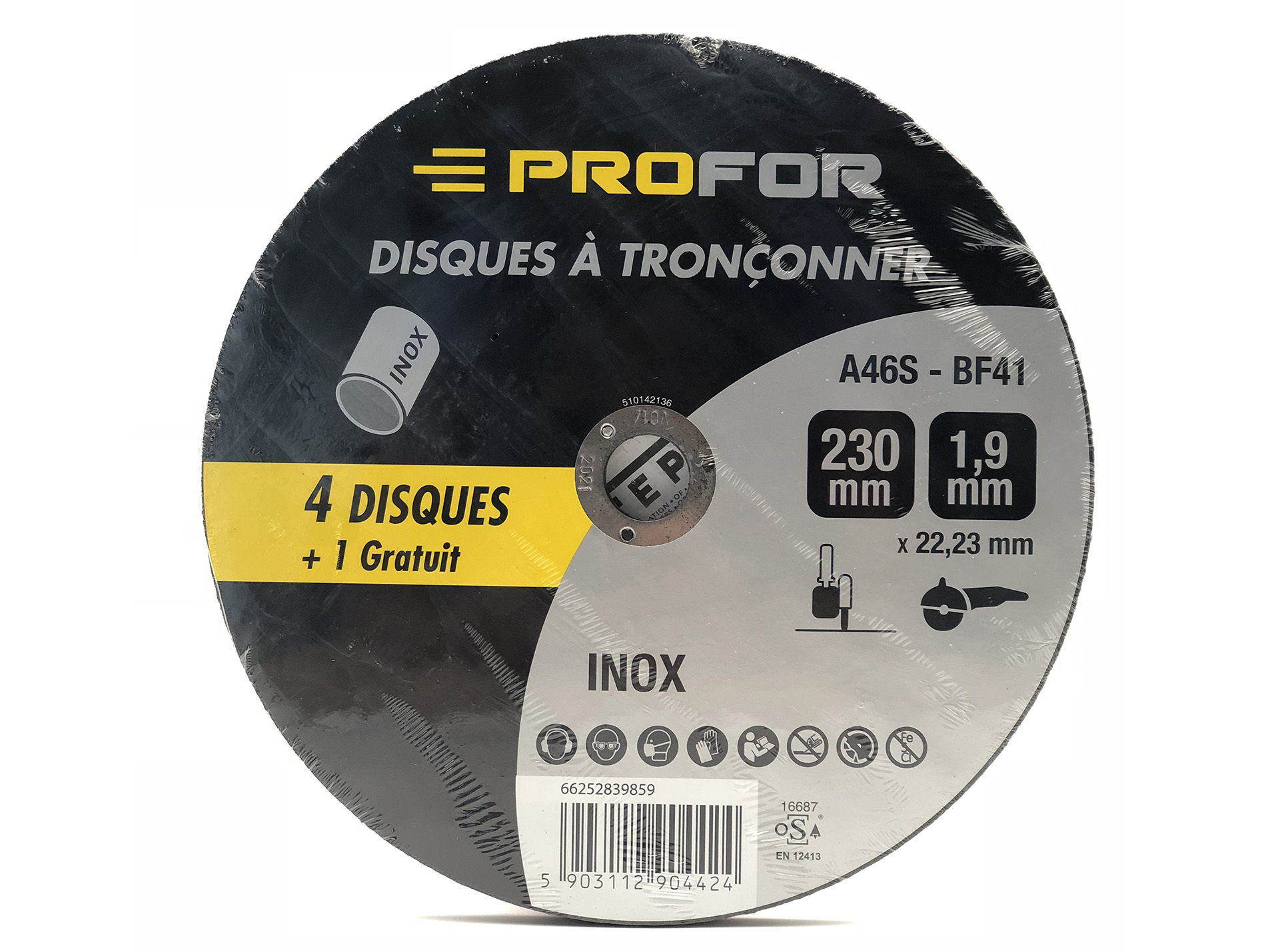 Disques à tronçonner inox Ø230 PROFOR X5