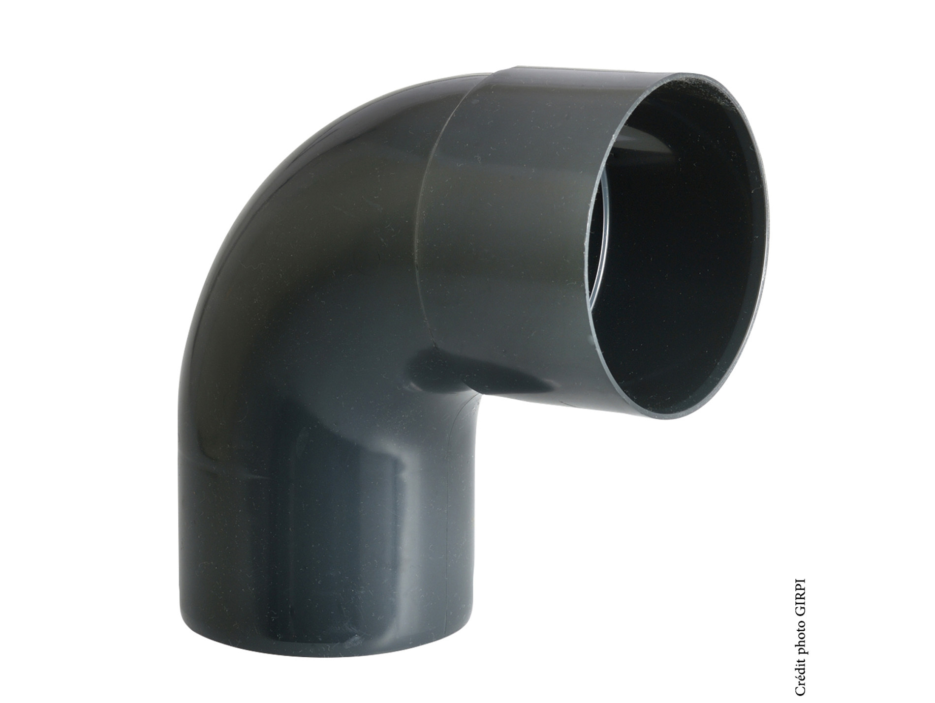 Coude 87°30 Mâle / Femelle D80 Ardoise