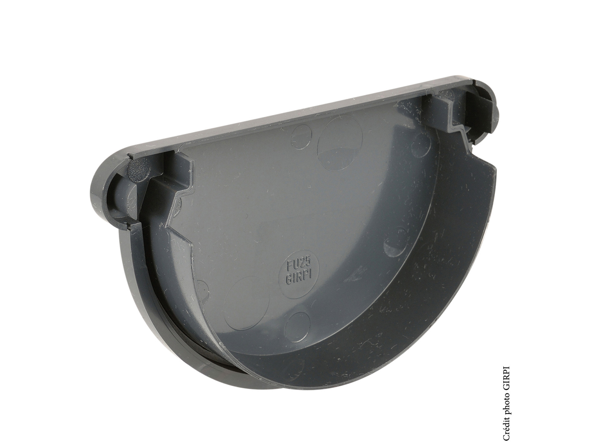 Fond de gouttière unique D25 Ardoise