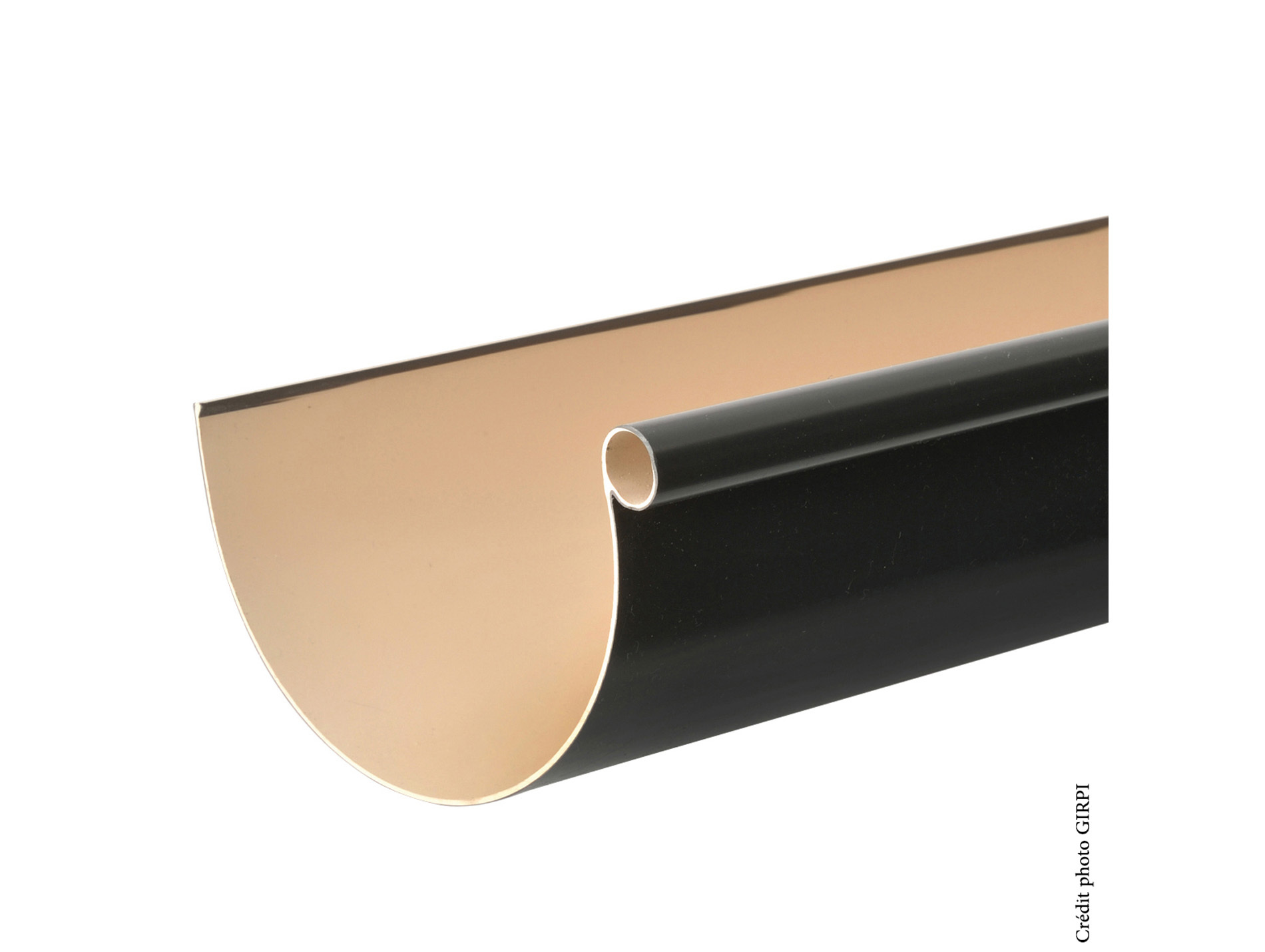 Gouttière PVC demi-ronde 2m D25 Ardoise