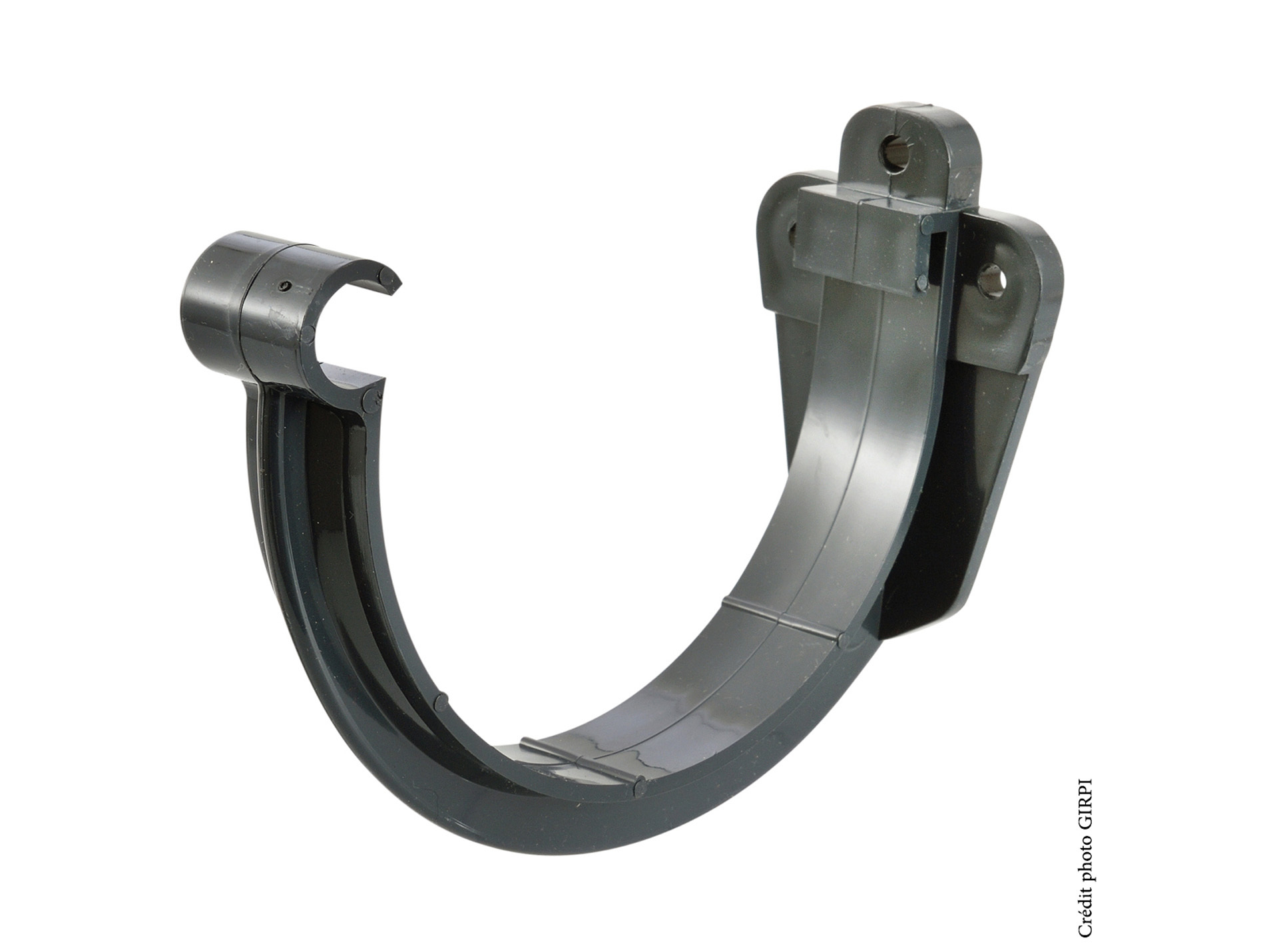 Support de gouttière demi-ronde D25 Ardoise