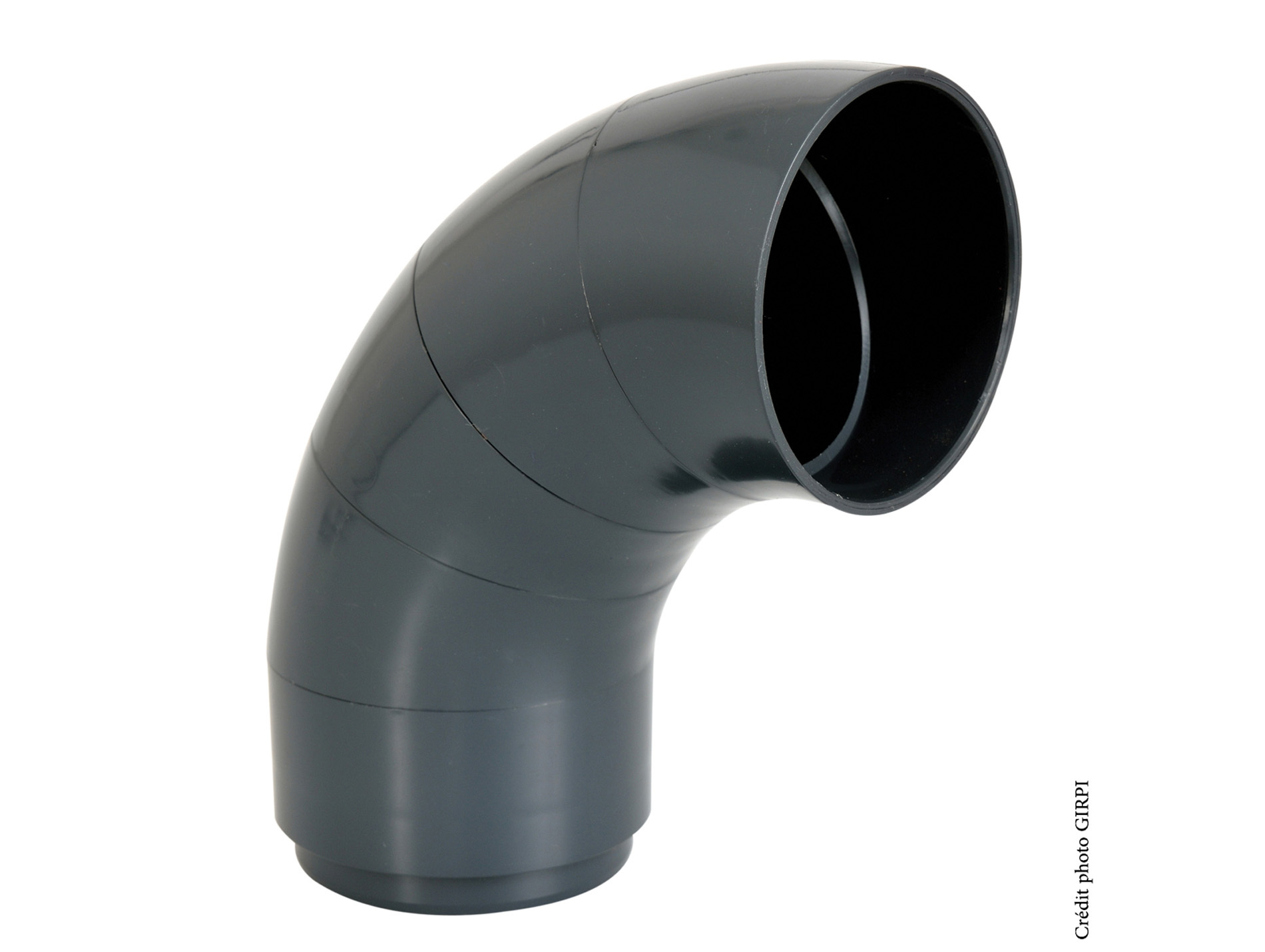 Coude unique MF Ø80 Ardoise
