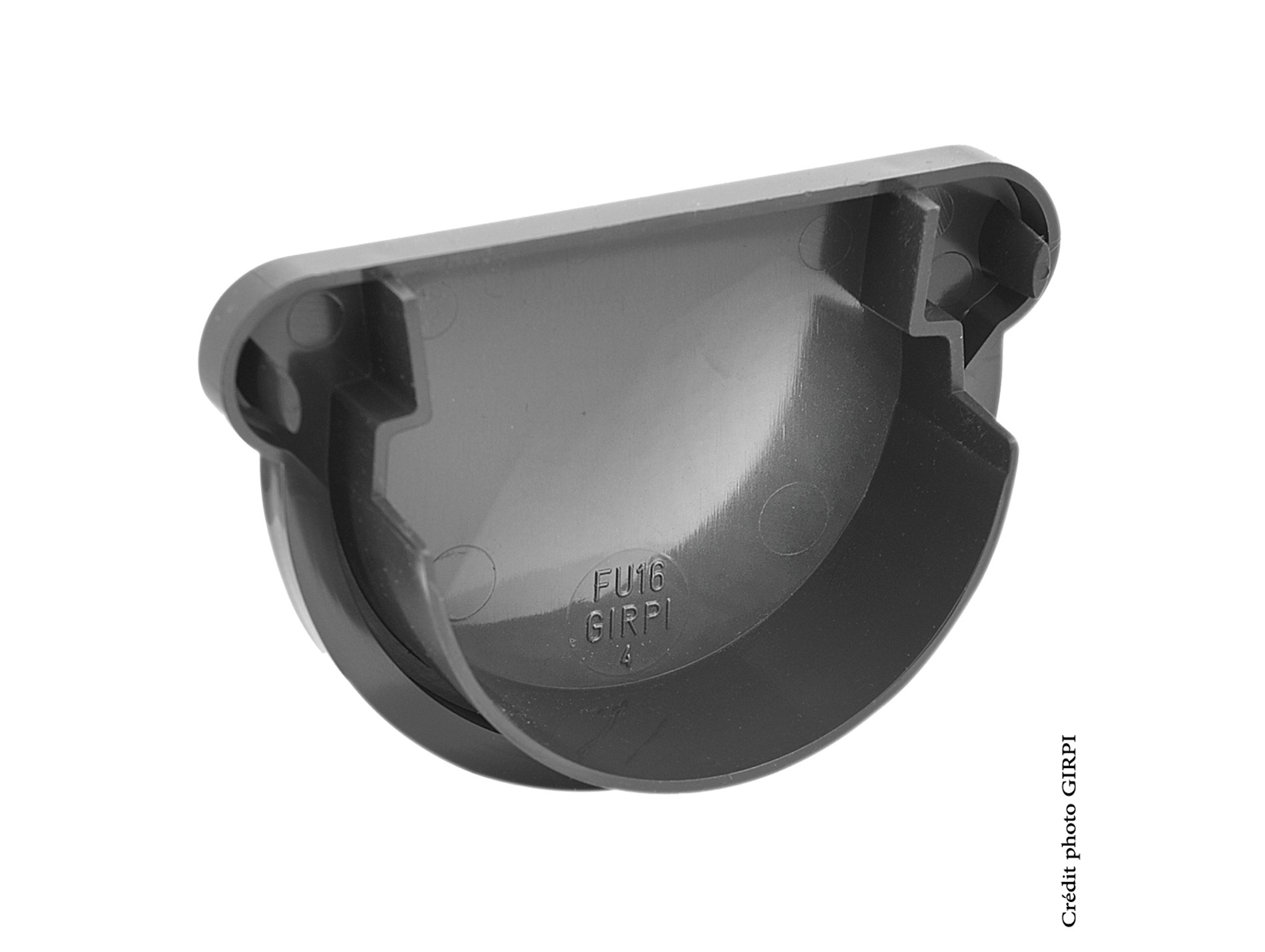 Fond de gouttière demi ronde D16 Ardoise