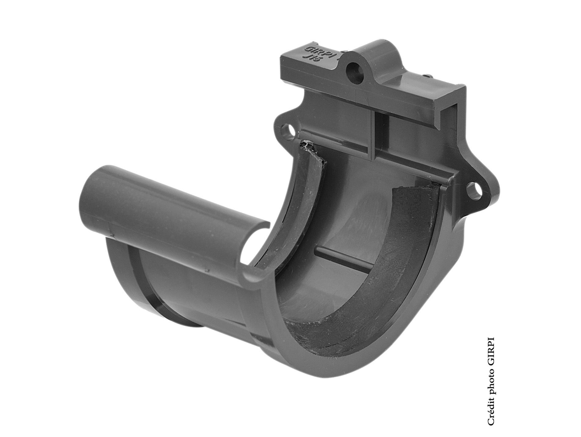 Jonction de gouttière demi ronde D16 Ardoise