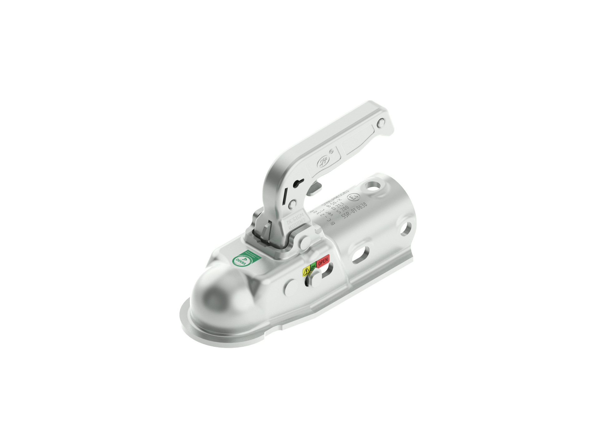 Tête d'attelage pour remorque freinée multi-diamètre 2200kg