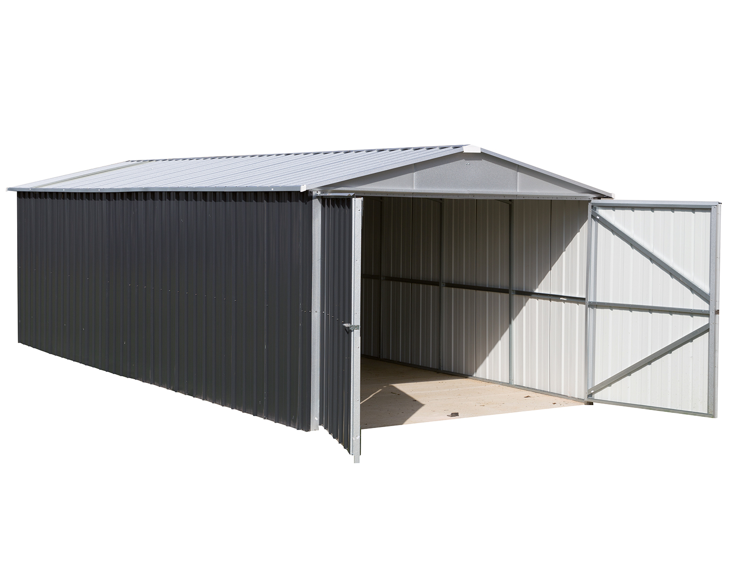 Garage métal L.642xl.297 h.221cm anthracite