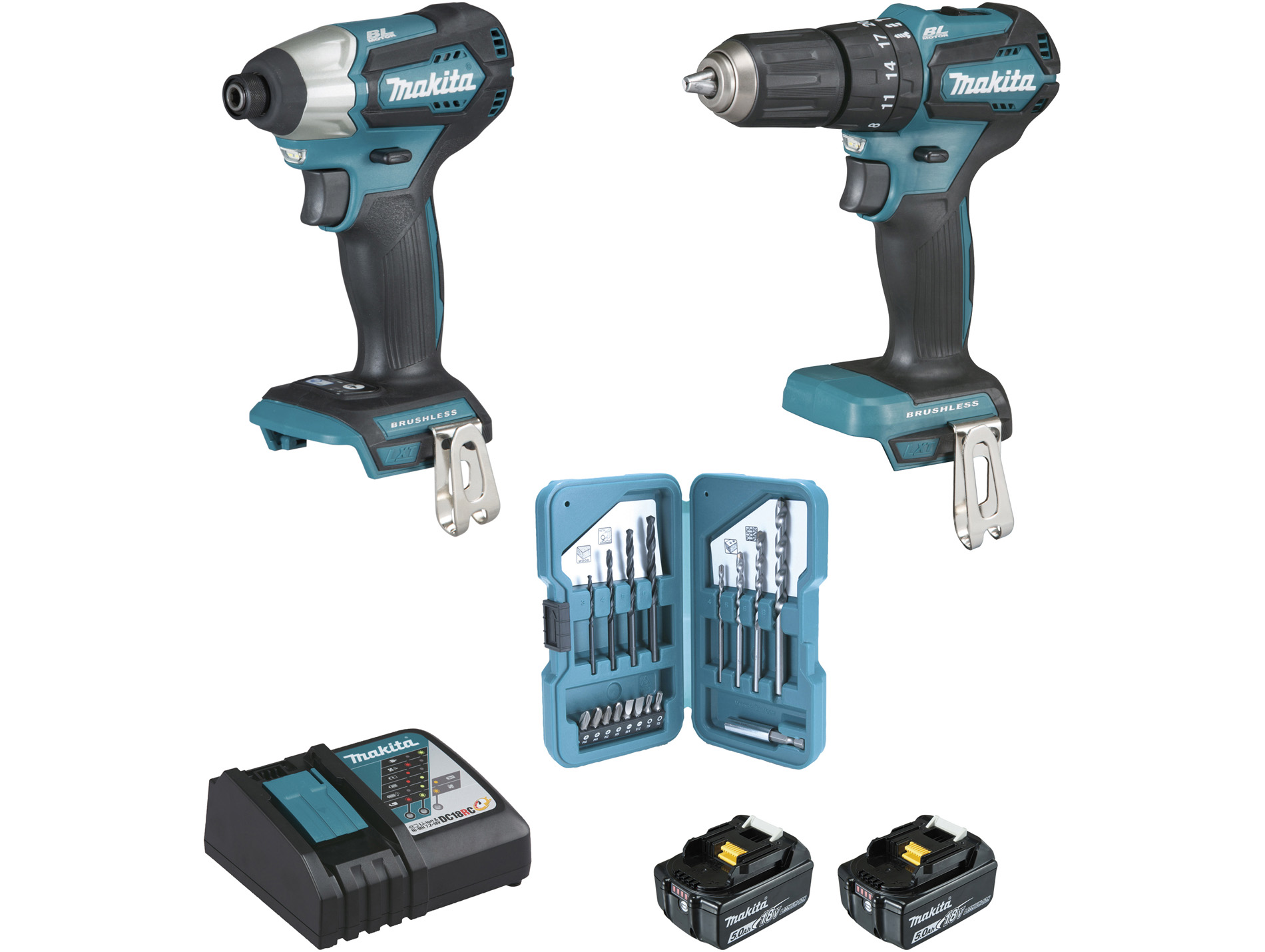 Pack MAKITA : perceuse + visseuse à choc sans fil 18V 5Ah