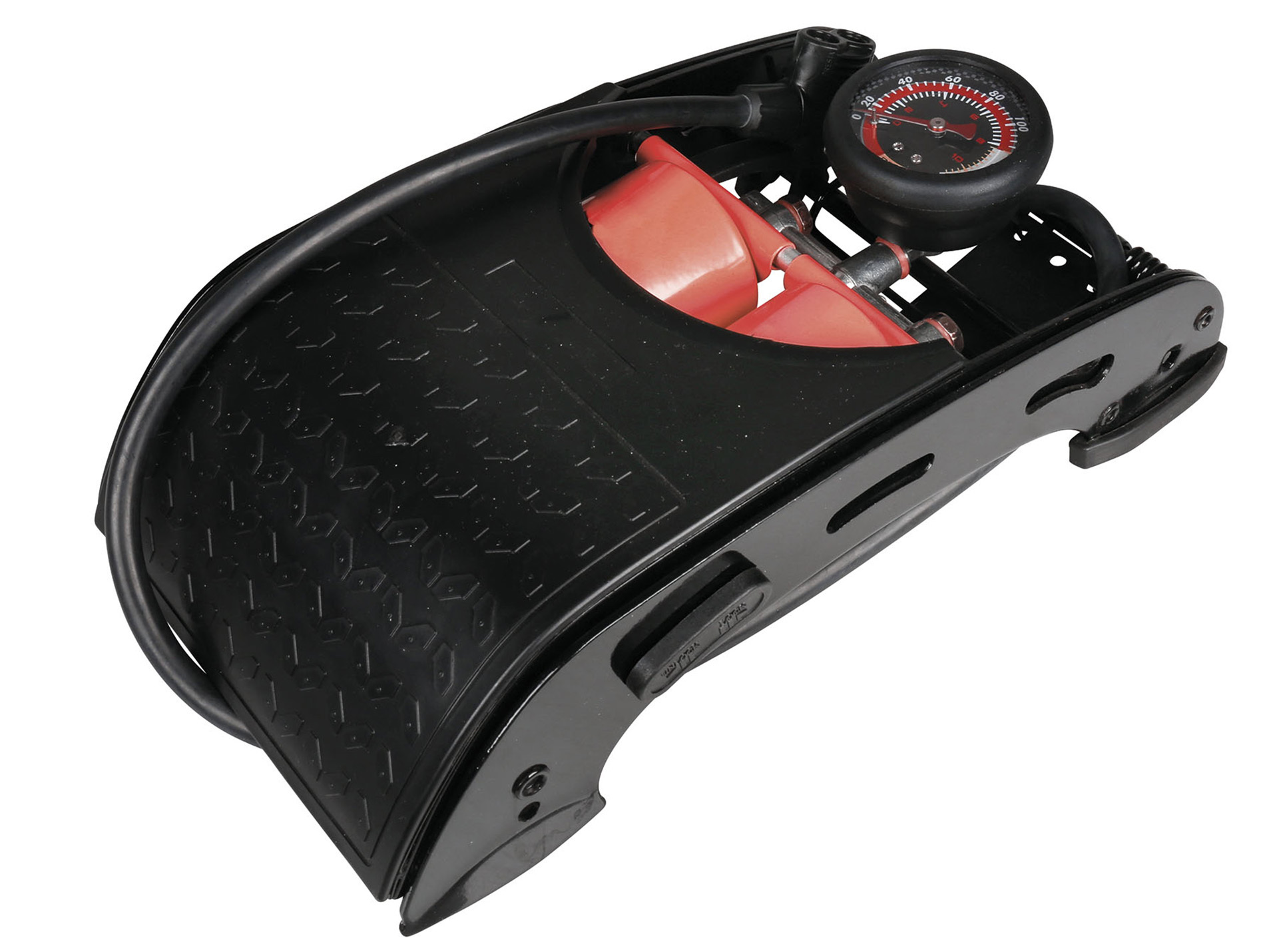 Pompe de gonflage à pied avec manomètre