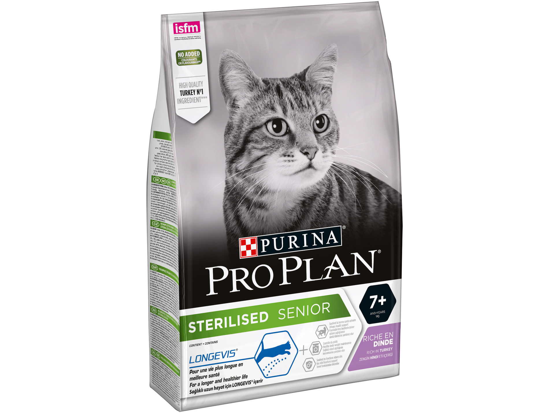 Croquettes chat adulte stérilisé +7ans PRO PLAN 1,5kg