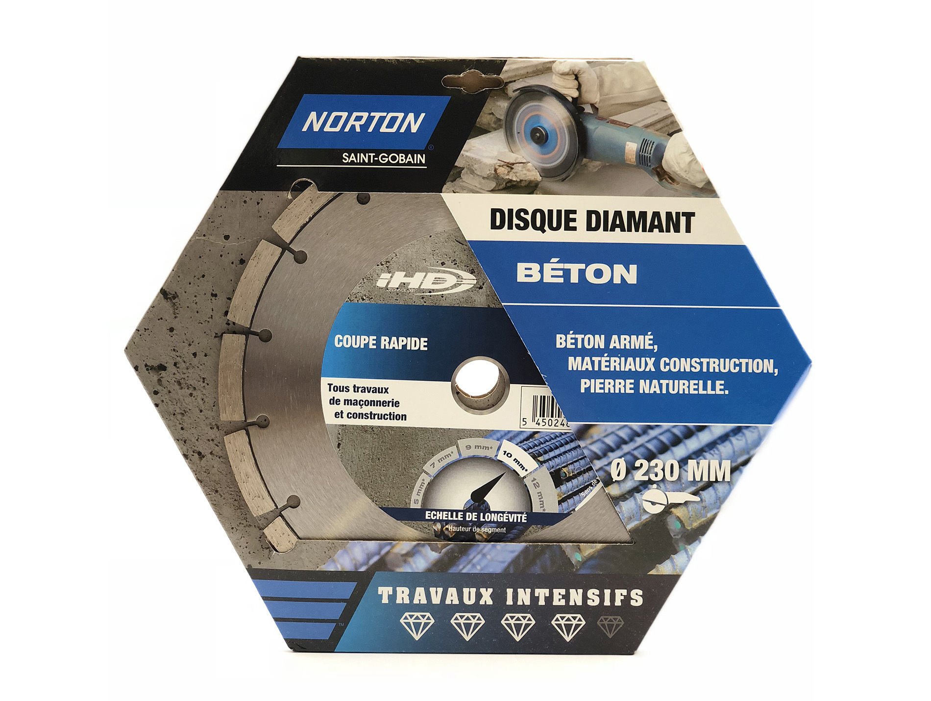 Disque diamant béton armé IHD Ø230x10