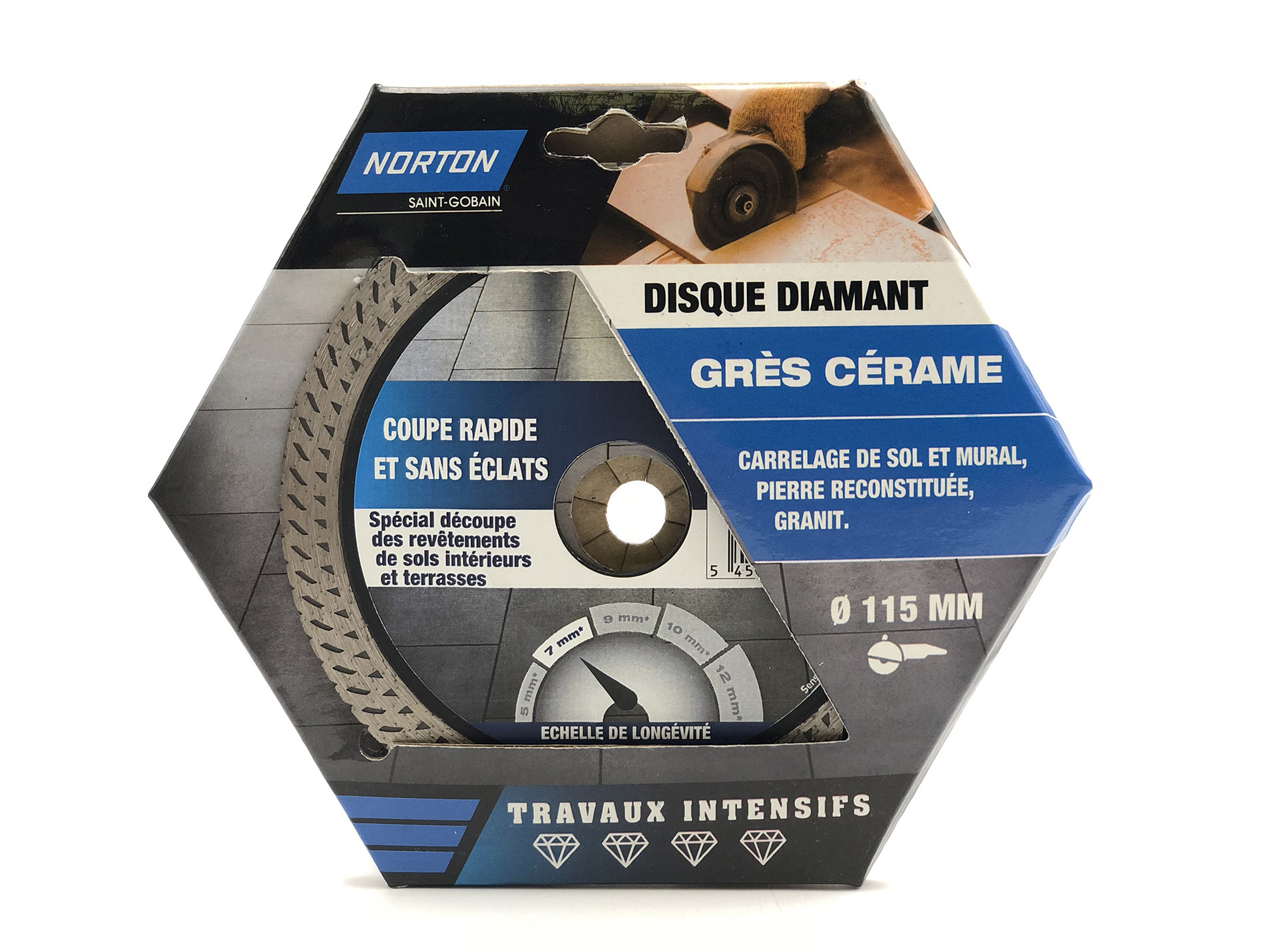 Disque diamant grès céramique Ø115