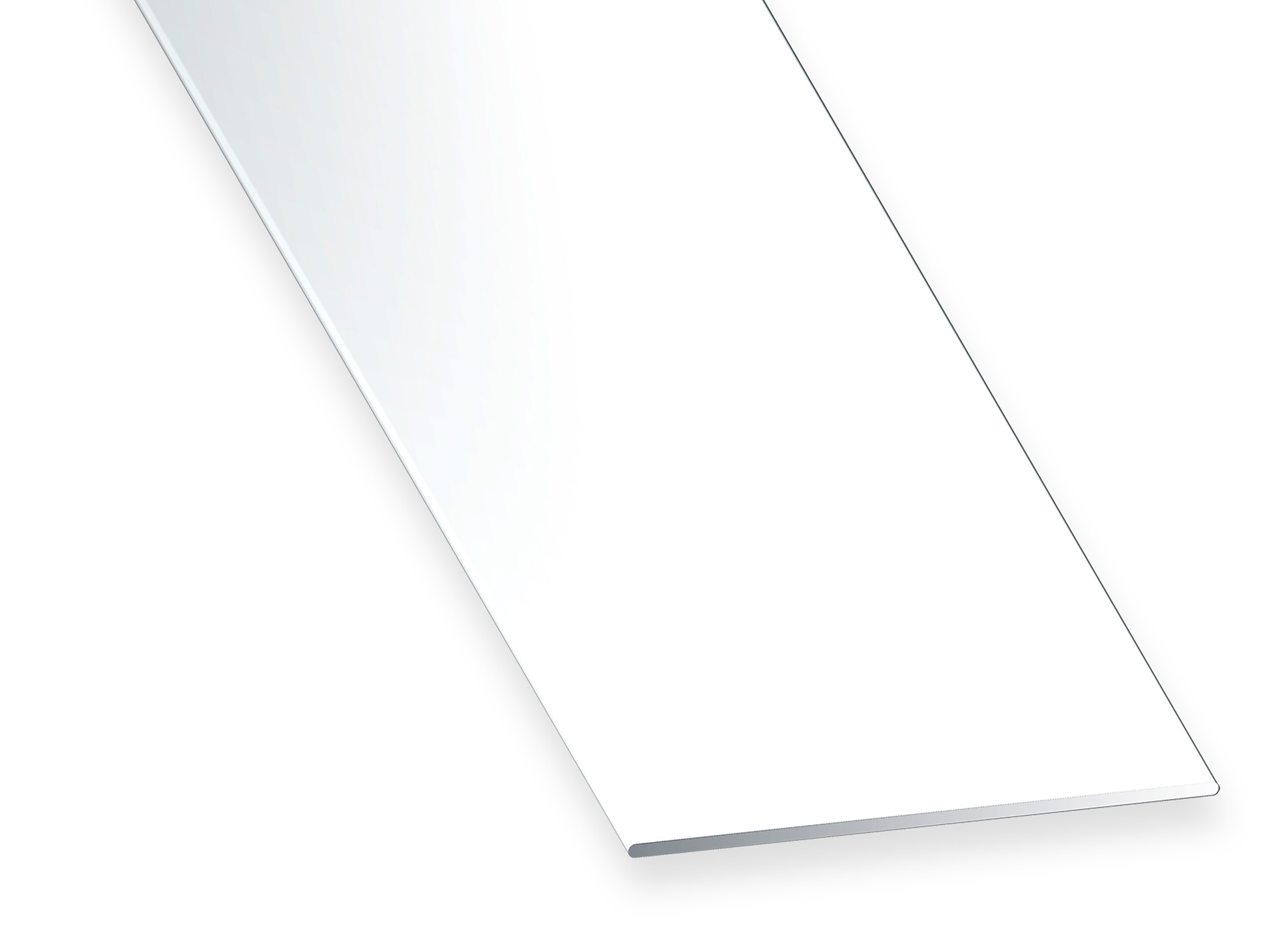 Plat PVC blanc 50x2mm L.2,60m