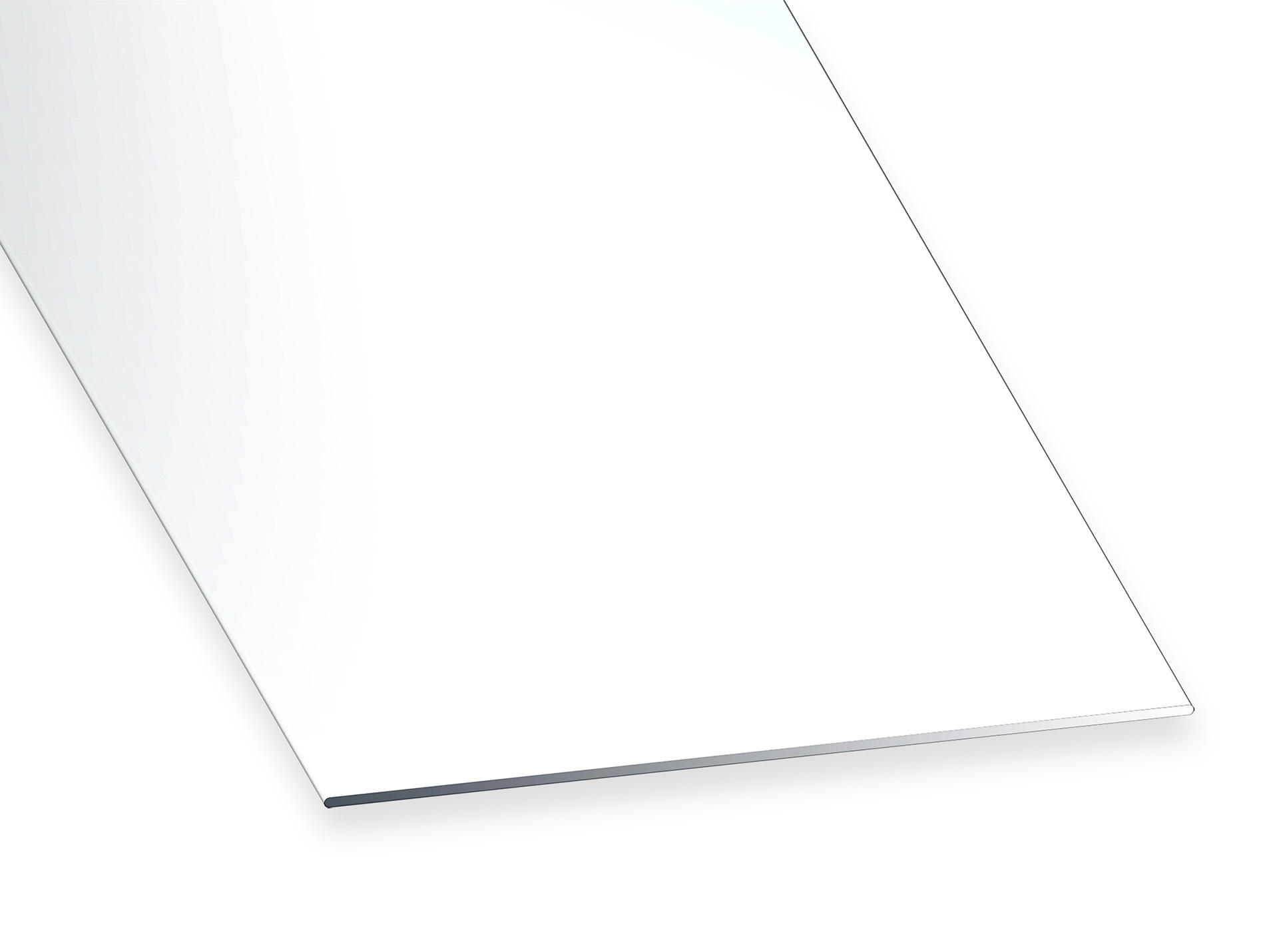 Plat PVC blanc 100x2mm L.2,60m
