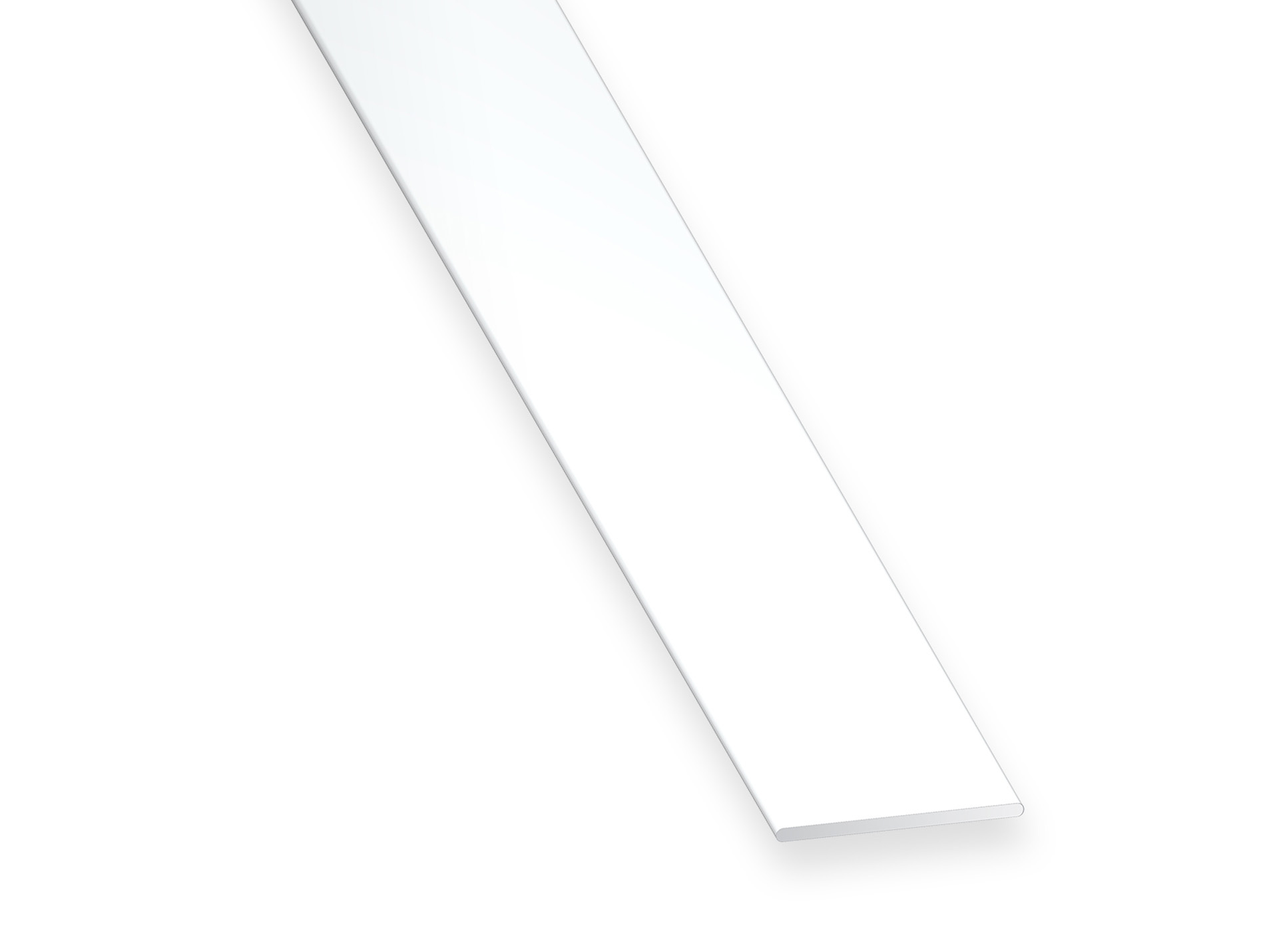 Plat aluminium laqué blanc 20x2mm L.2,50m