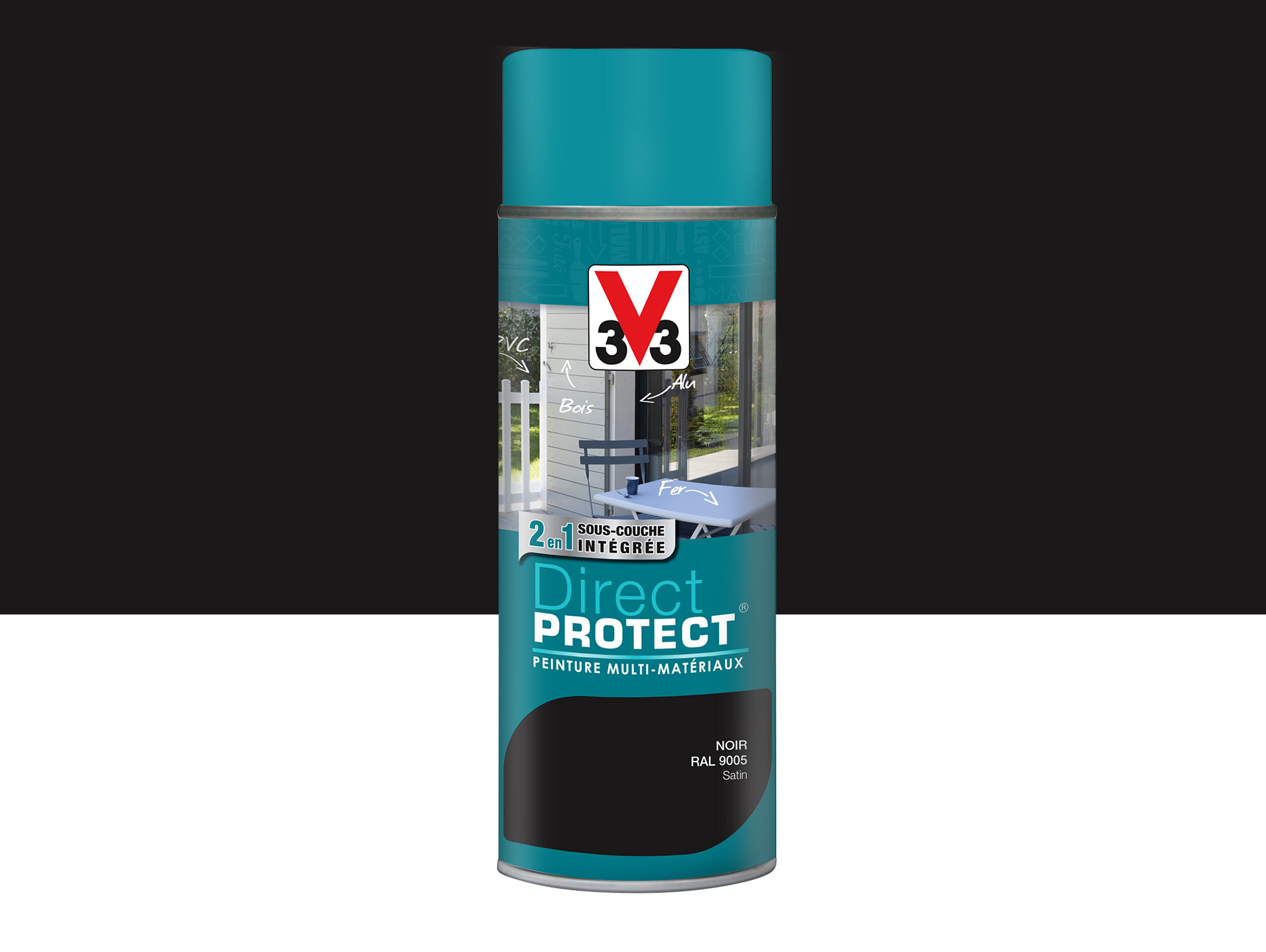 Peinture extérieure V33 Direct Protect noir 0,4L