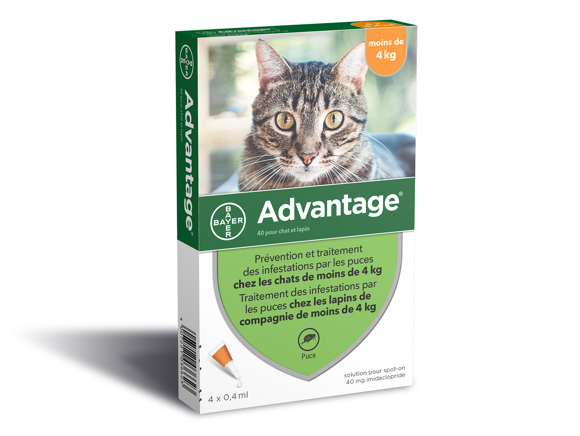 ADVANTAGE 40 anti-puces chat 0 à 4kg