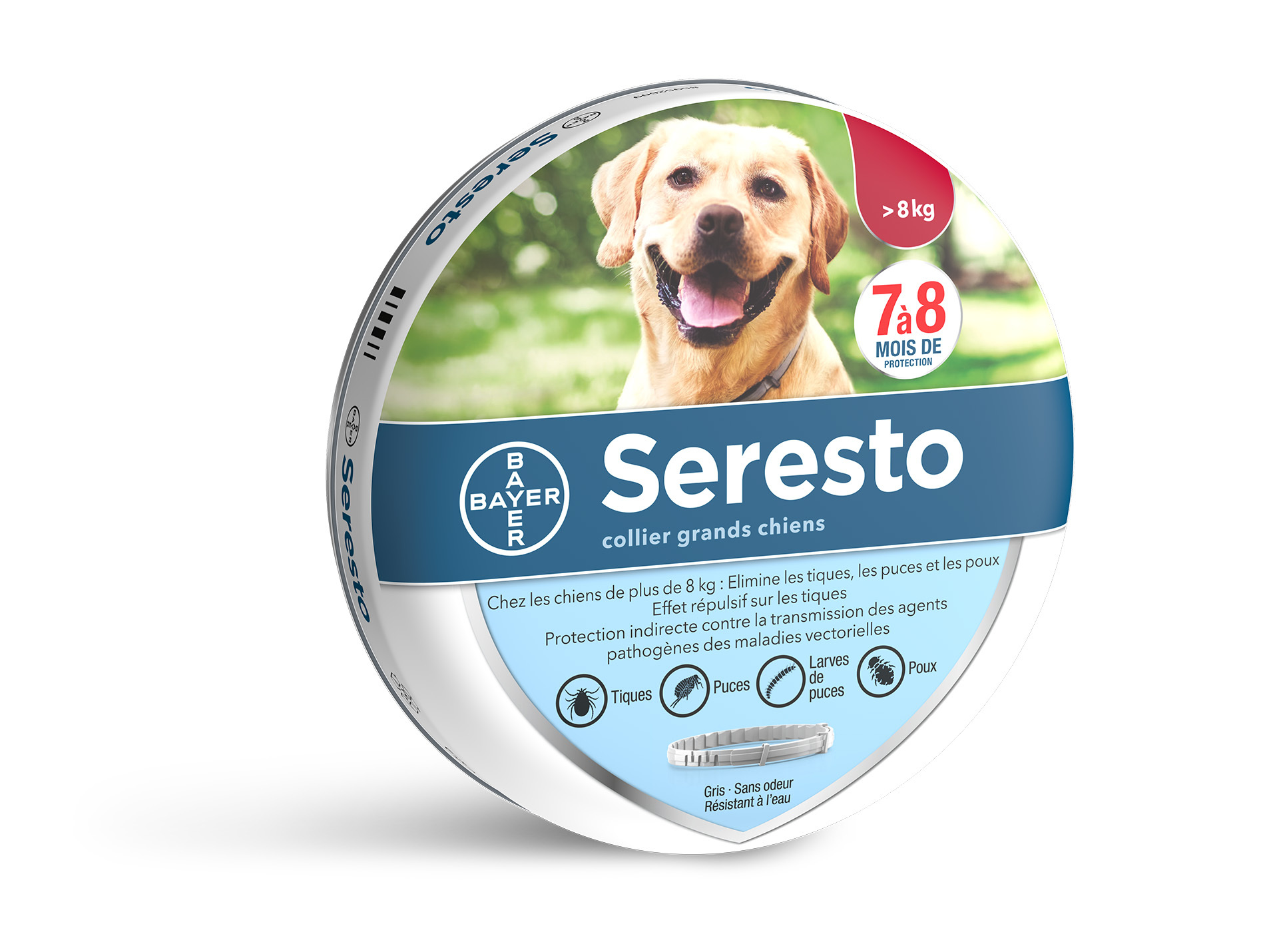 Collier antiparasitaire pour grand chien Seresto