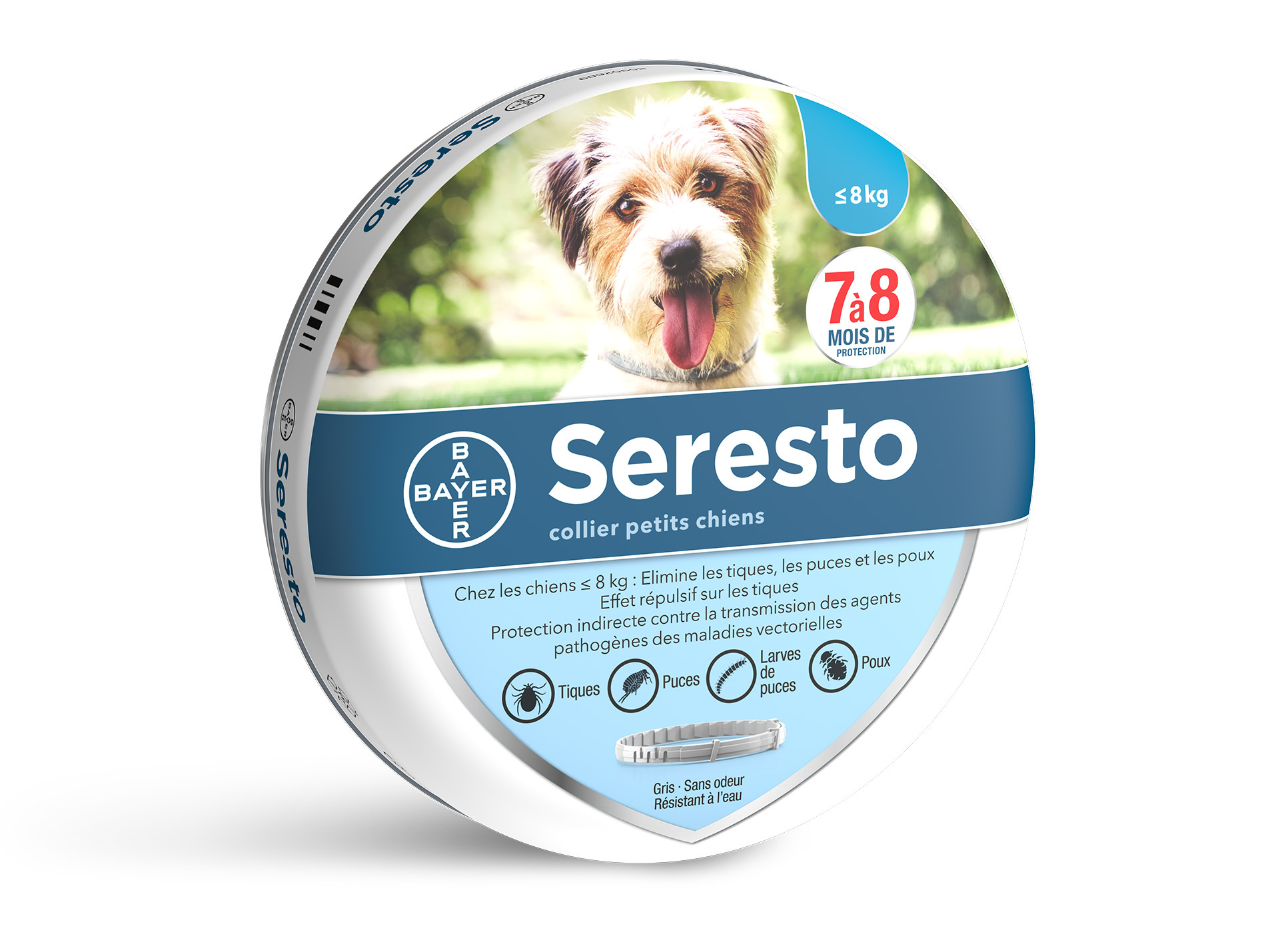 Collier antiparasitaire pour petit chien Seresto