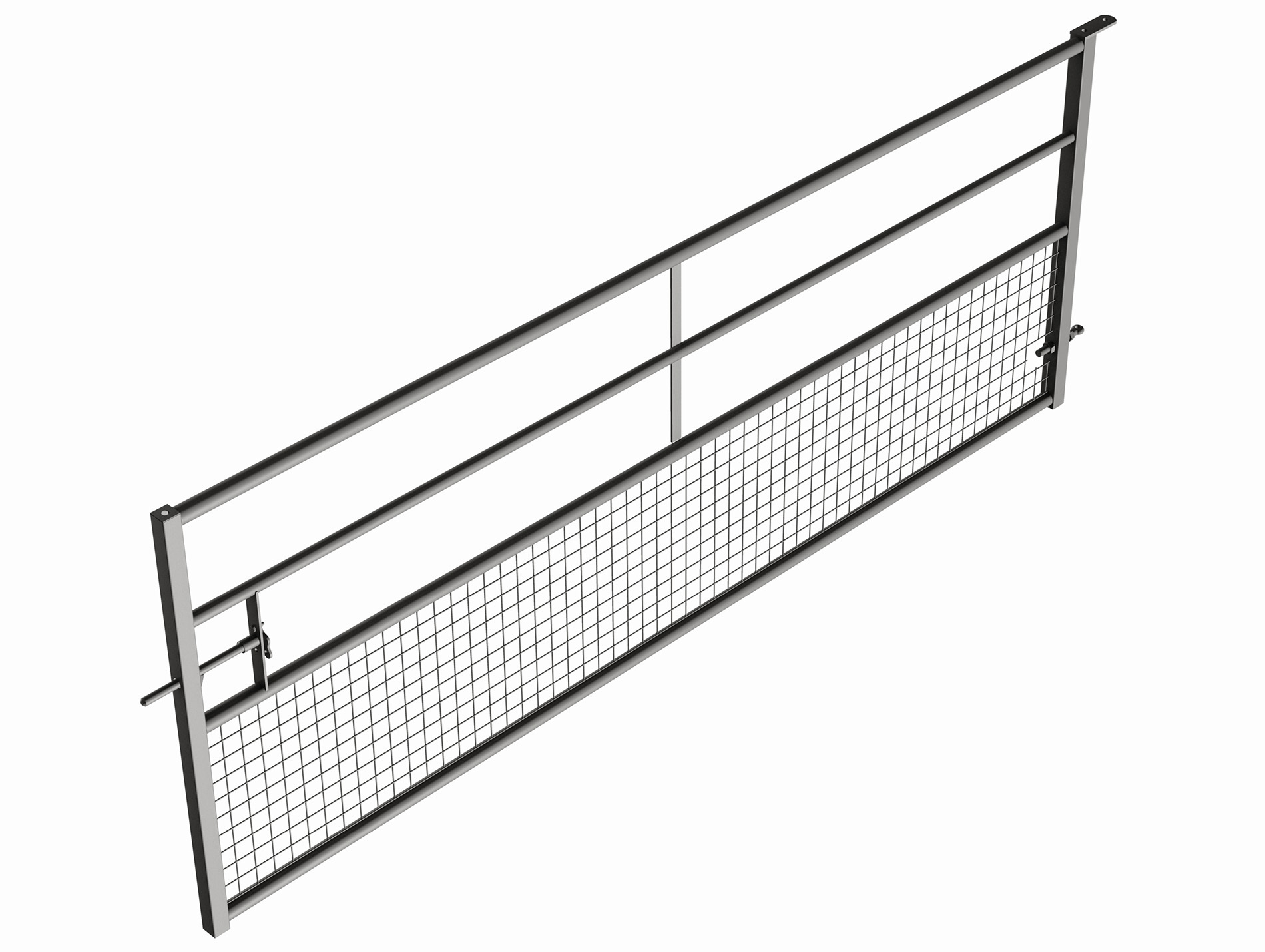 Barrière herbagère EUROFARM semi grillagée galva 3m