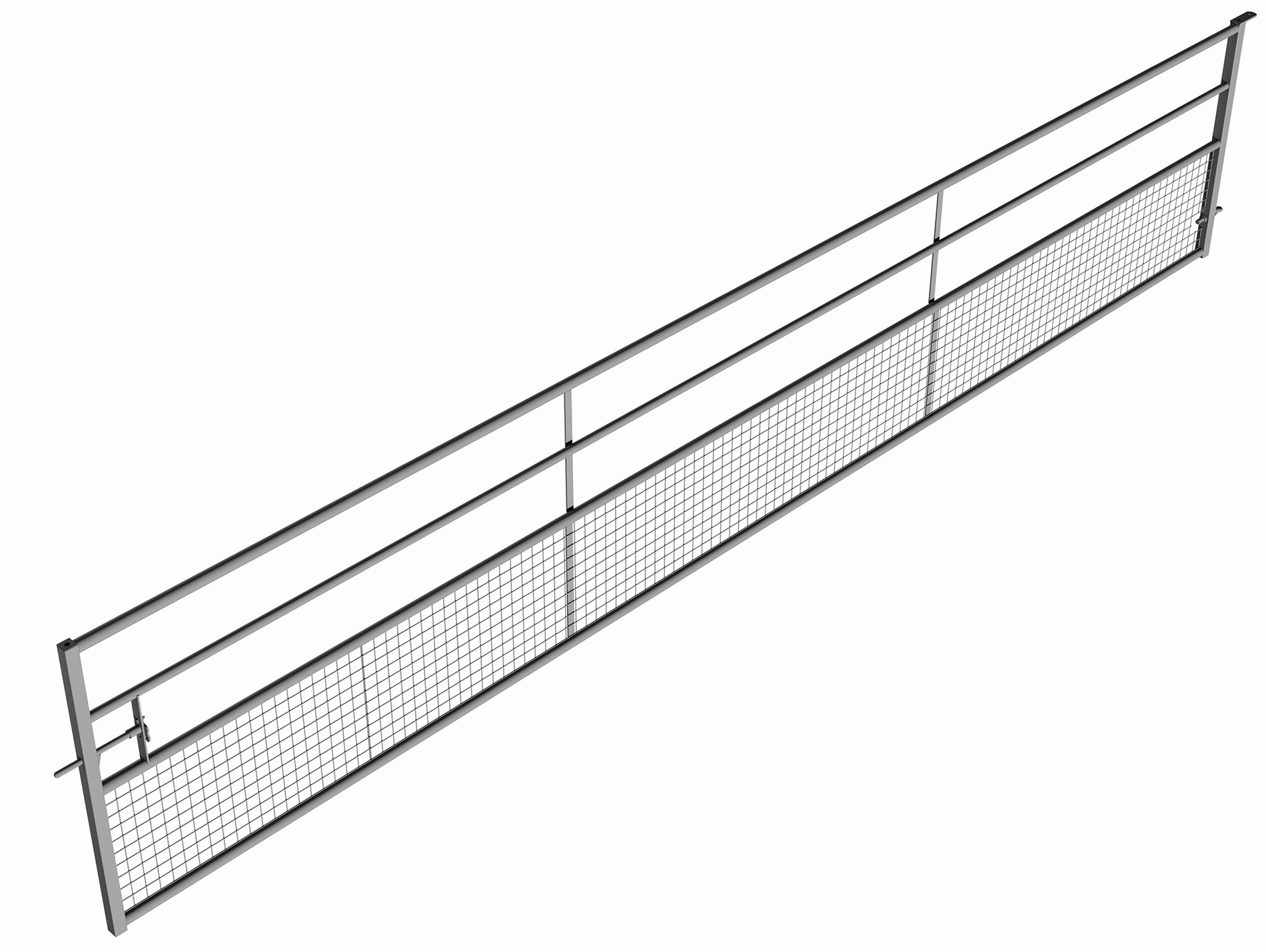 Barrière herbagère EUROFARM semi grillagée galva 6m