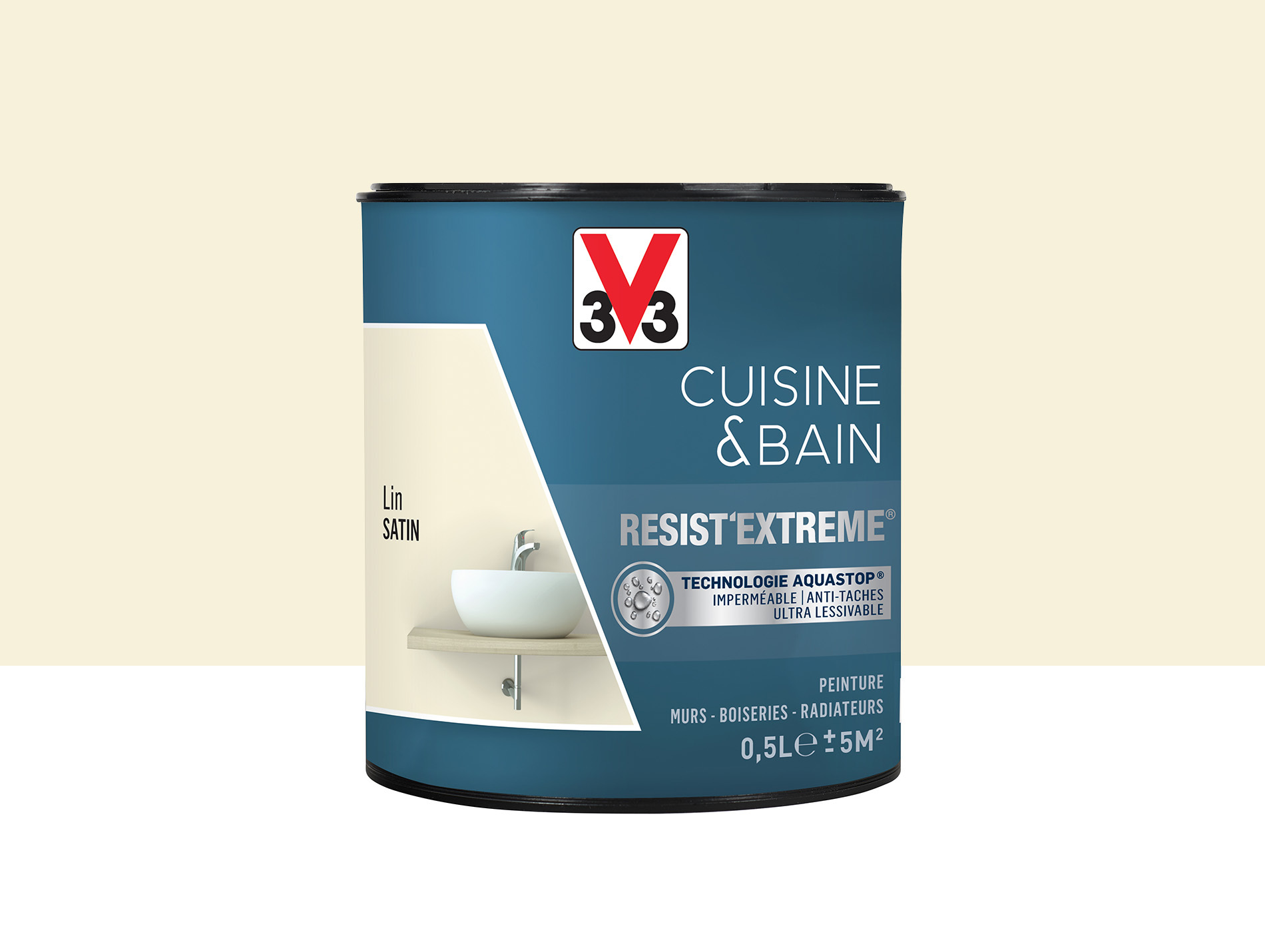 Peinture V33 Resist'Extême Satin Lin 0,5L