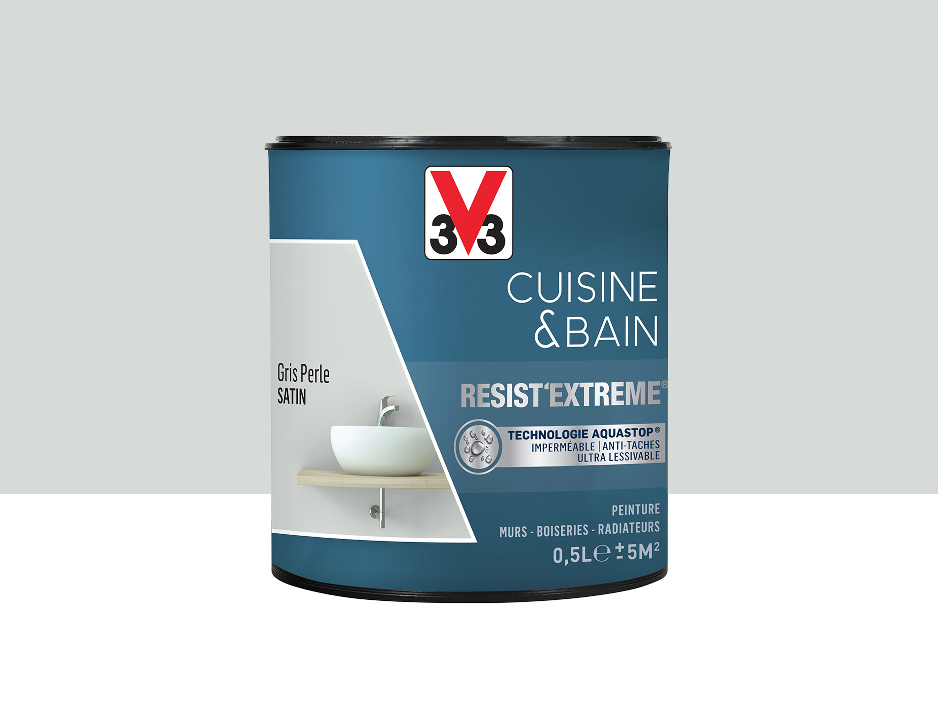 Peinture V33 Resist'Extême Satin Gris perle 0,5L
