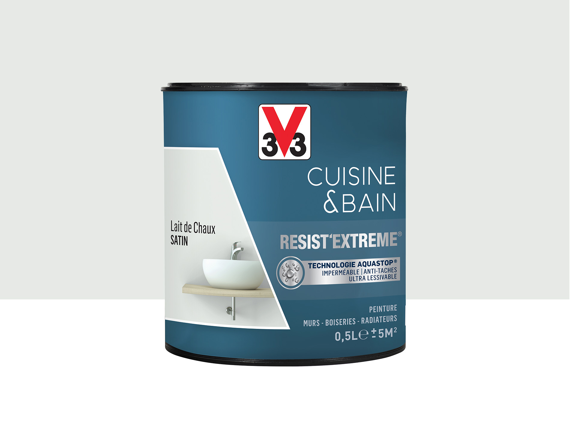 Peinture V33 Resist'Extême Satin Lait Chaux 2L