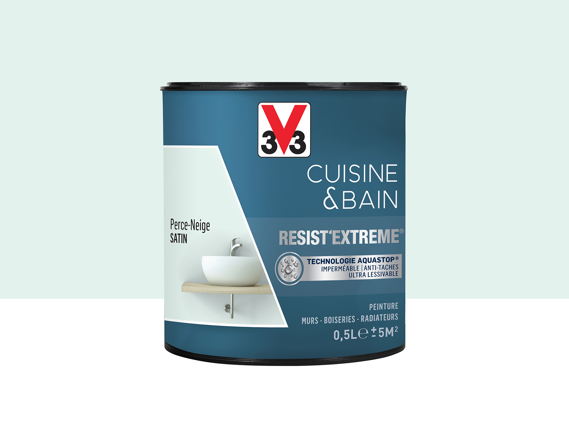 Peinture V33 Resist'Extême Satin Perceneige 0,5L