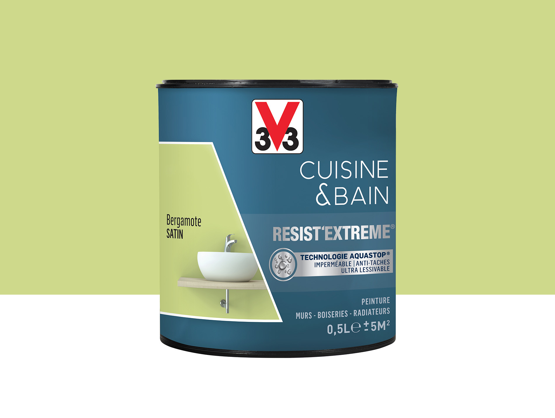 Peinture V33 Resist'Extême Satin Bergamote 0,5L