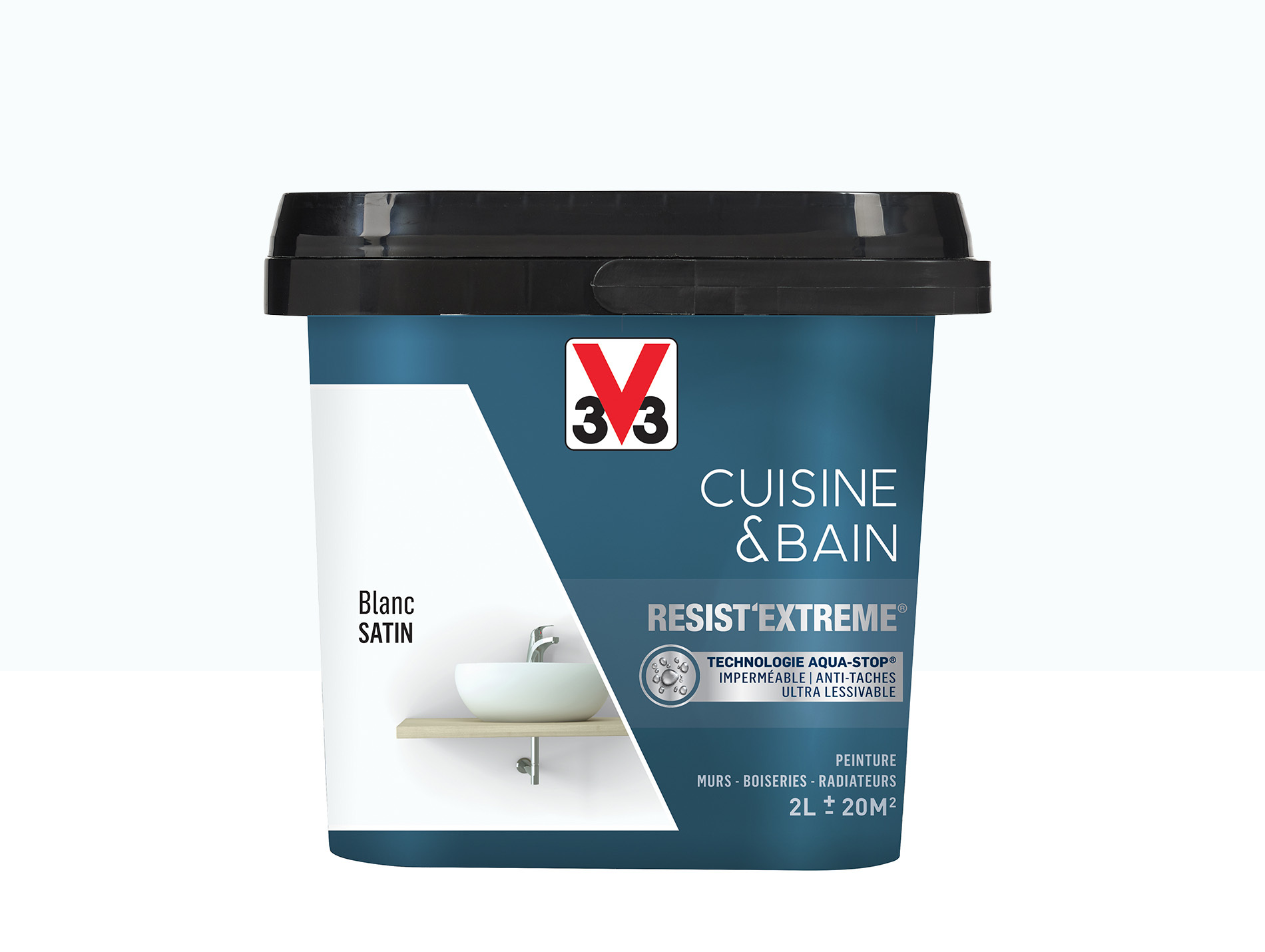 Peinture V33 Resist'Extême Satin Blanc 2L