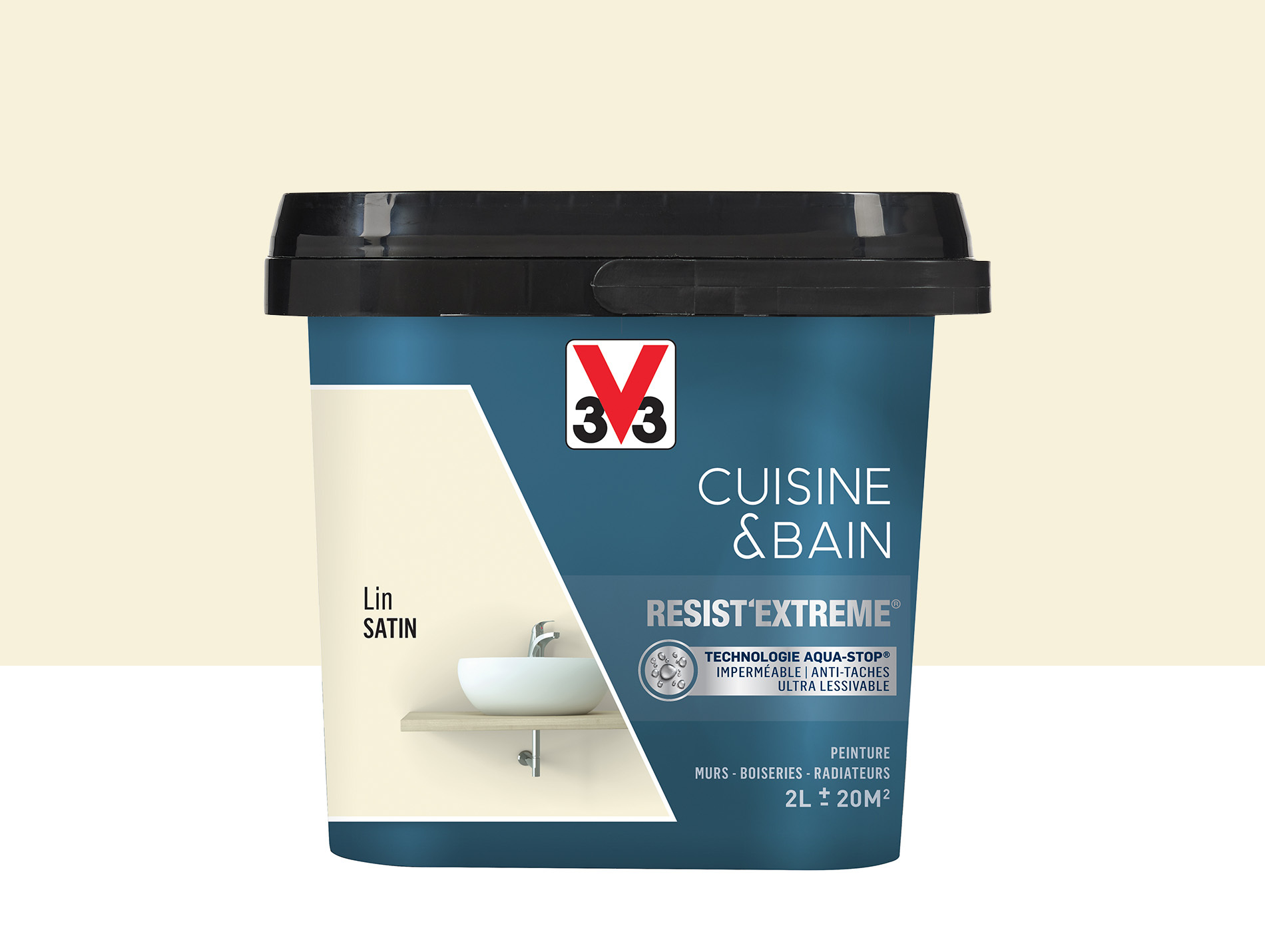Peinture V33 Resist'Extême Satin Lin 2L