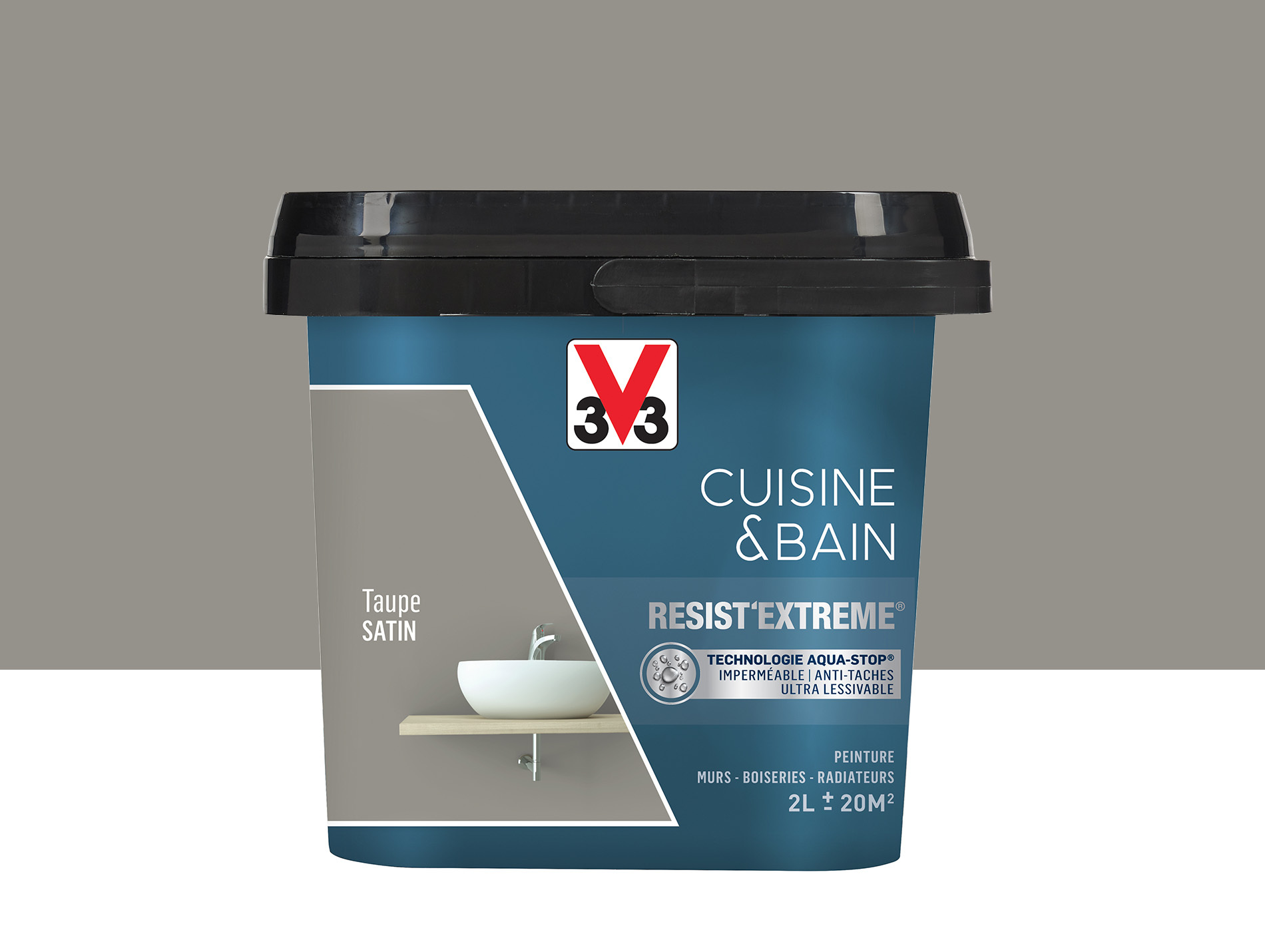 Peinture V33 Resist'Extême Satin Taupe 2L